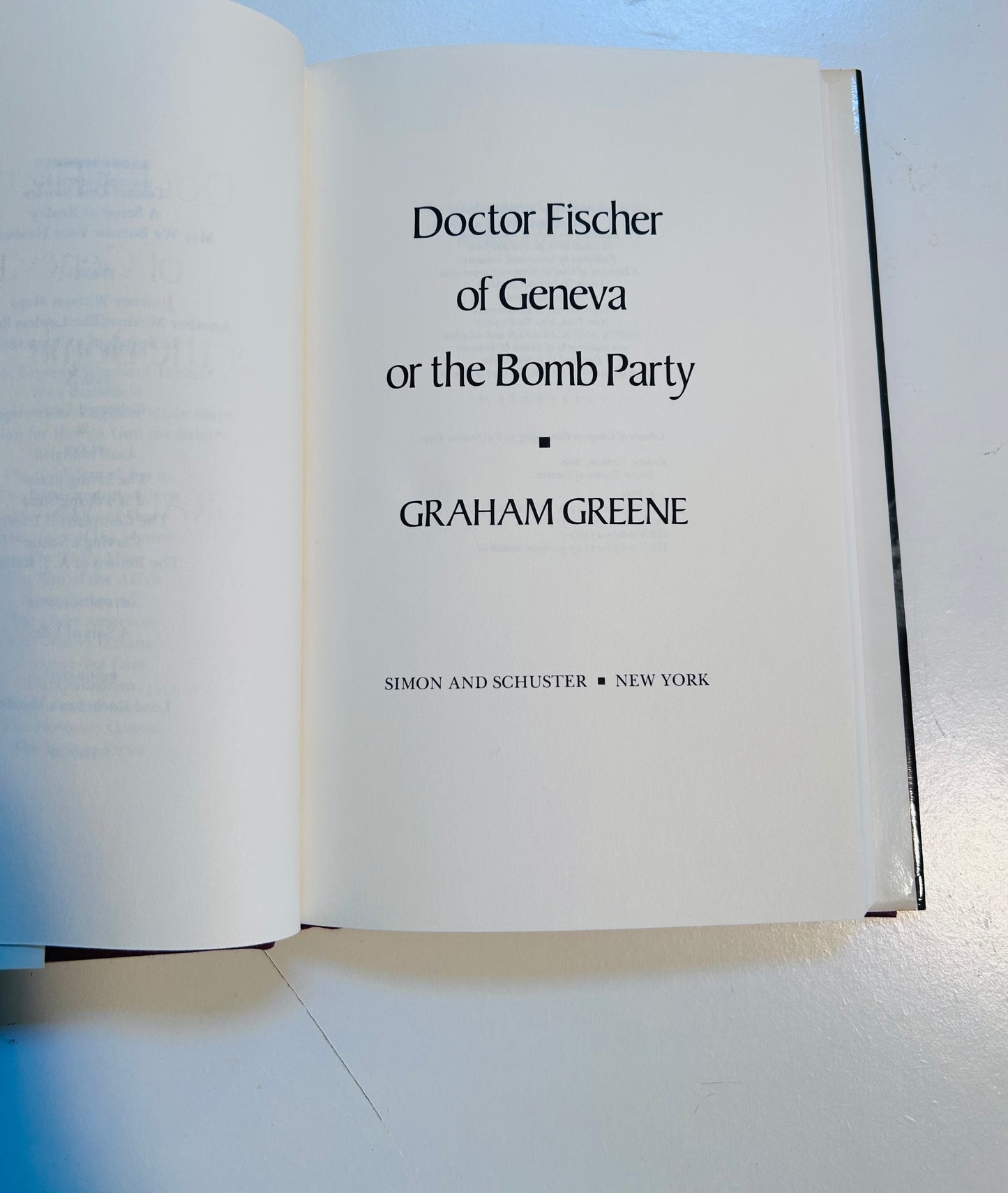Doctor Fischer of Geneva or the Bomb Party