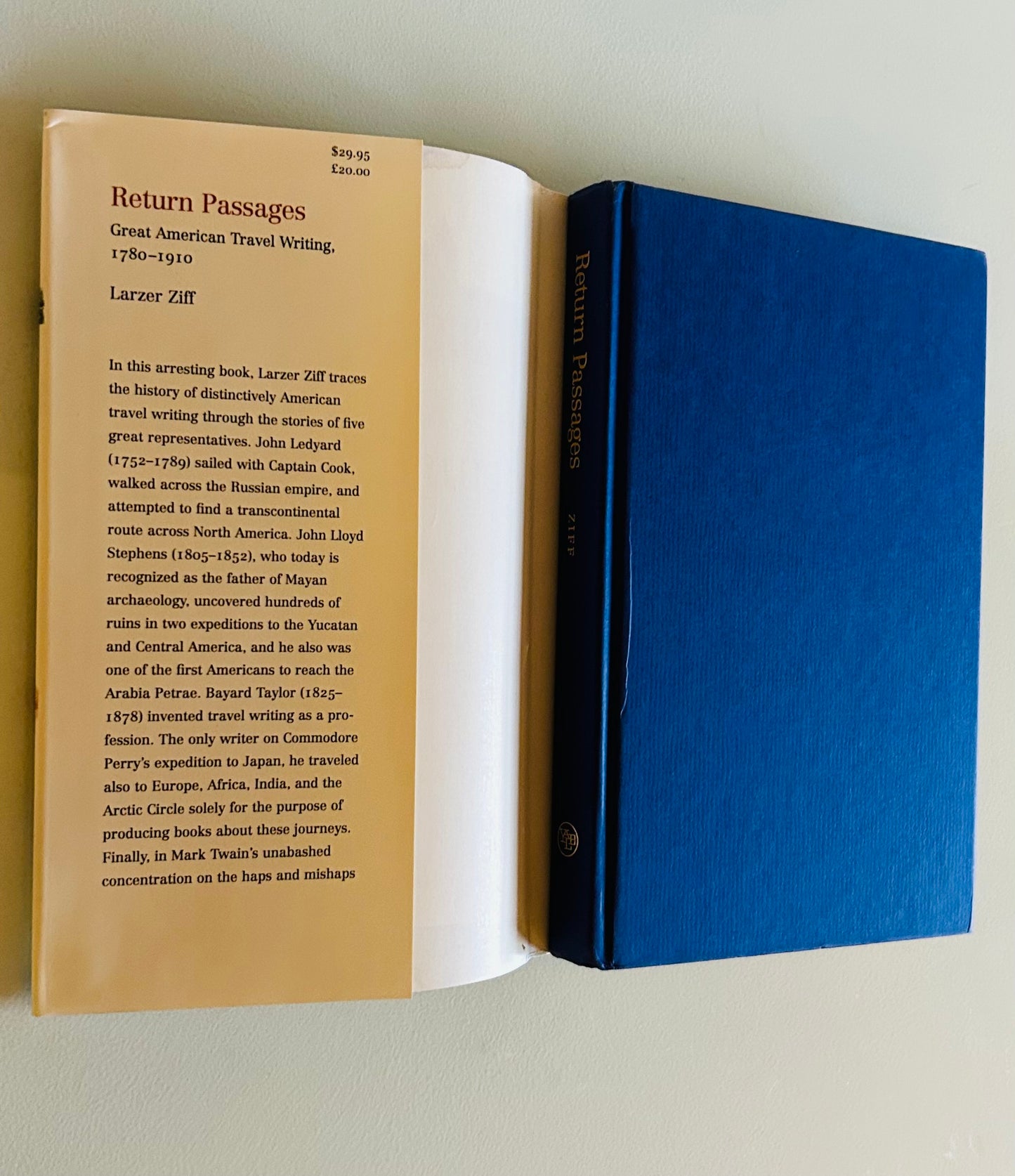 Return Passages: Great American Travel Writing 1780-1910