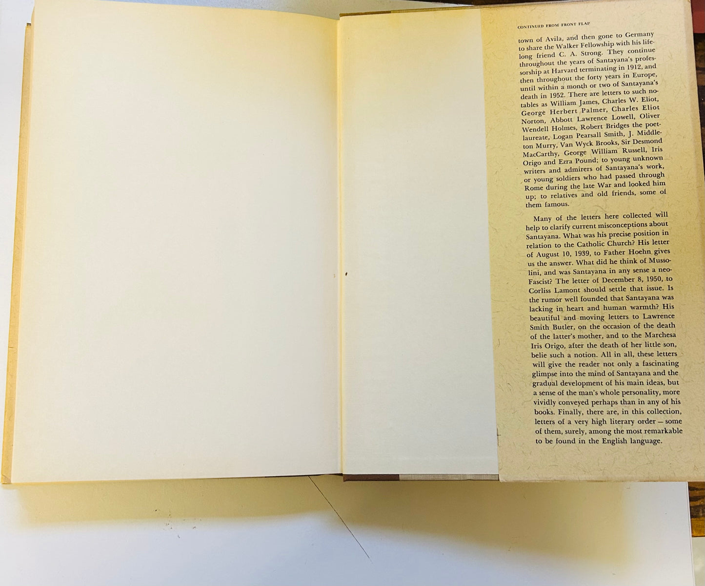 The Letters of George Santayana