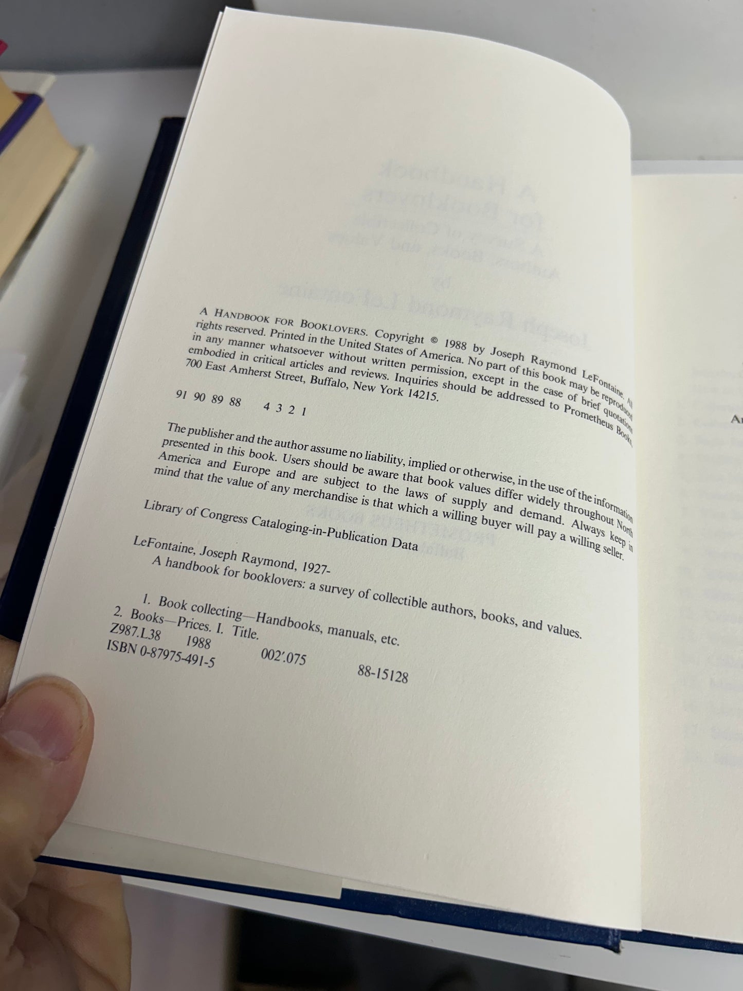 A Handbook for Booklovers