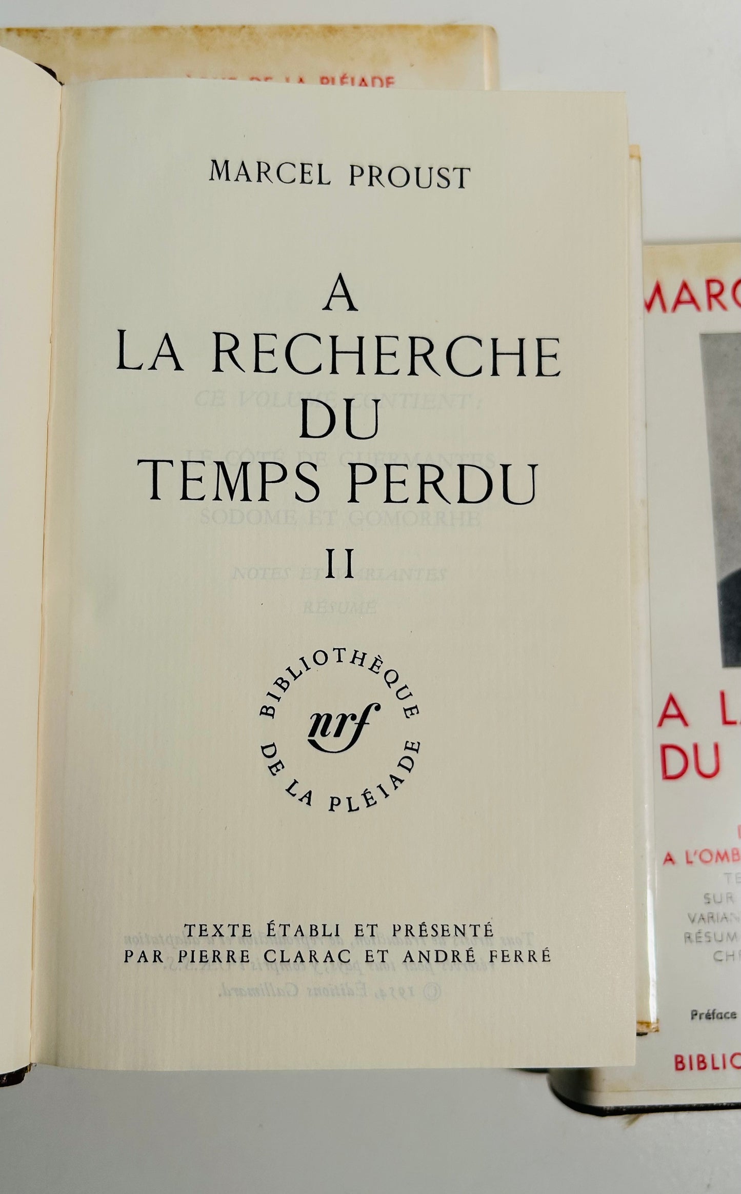 À la Recherche du temps Perdu (3 volume set, in French)