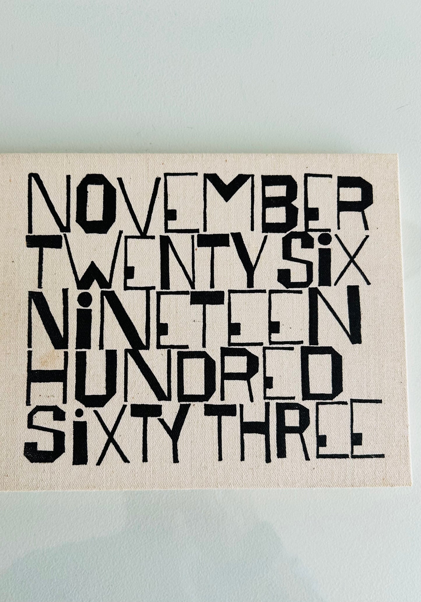 November Twenty Six Nineteen Hundred Sixty Three