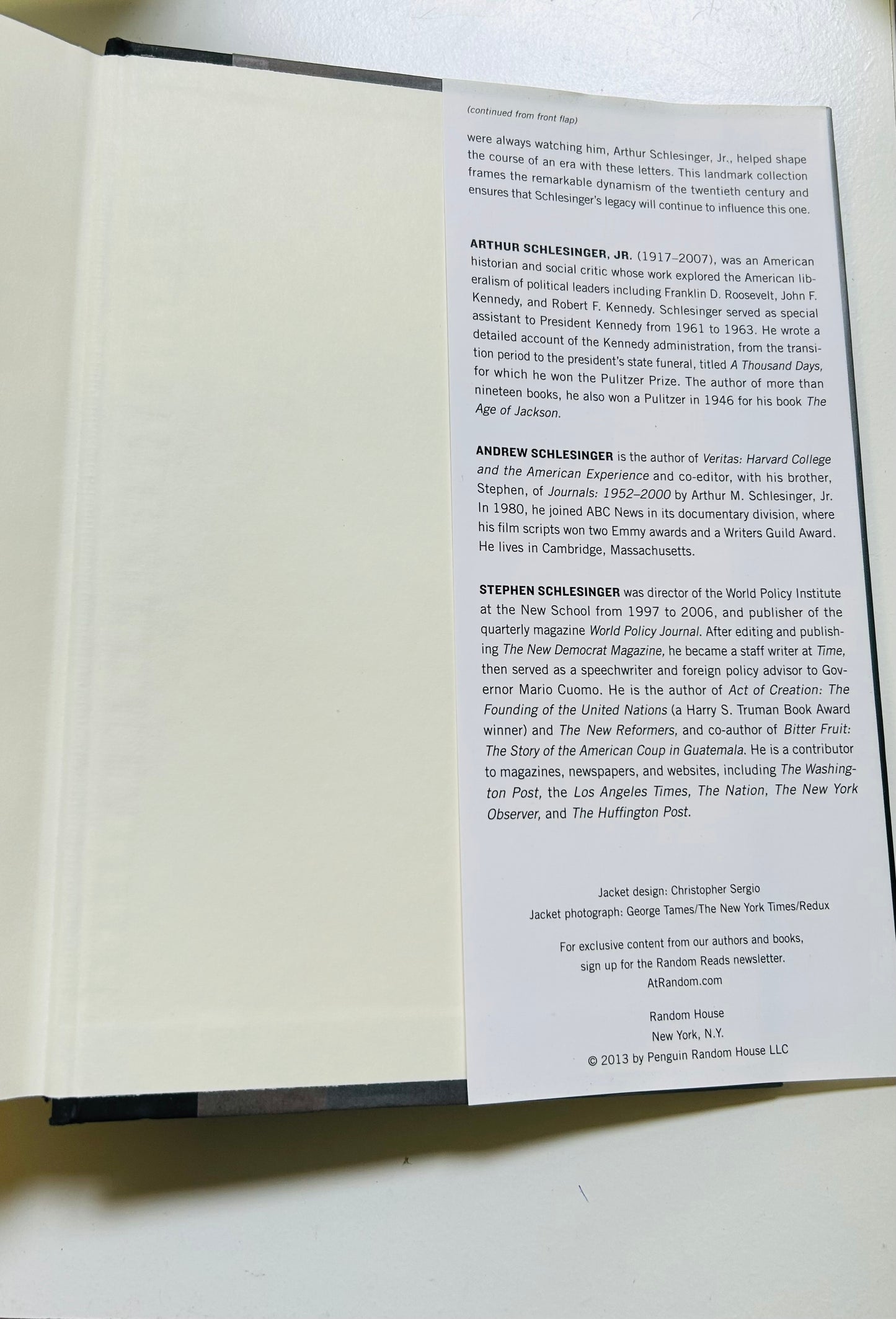 The Letters of Arthur Schlesinger, Jr.