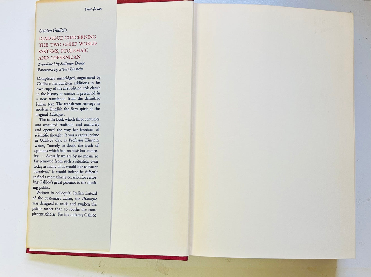 Galileo Galilei: Dialogue Concerning the Two Chief World Systems