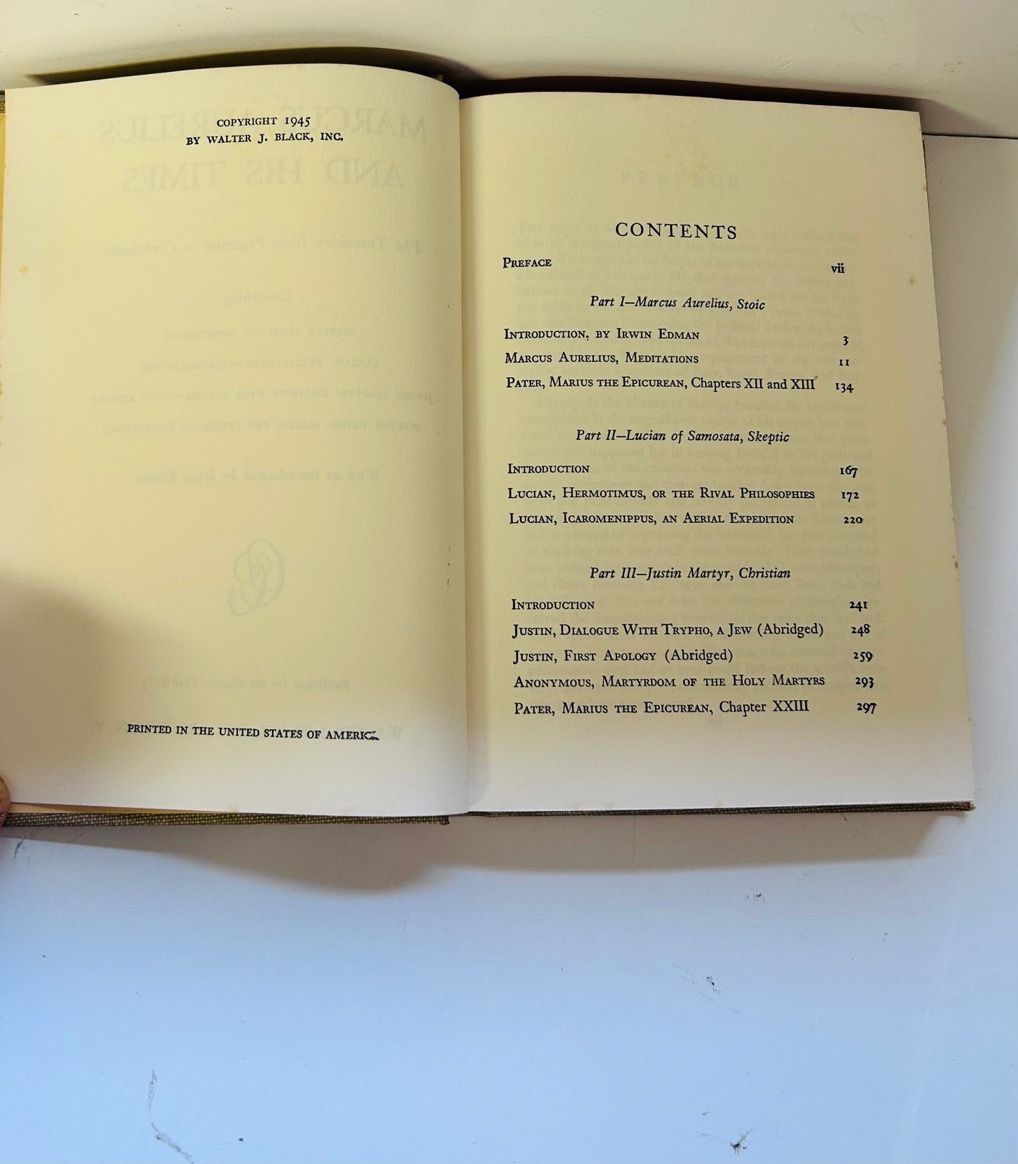Marcus Aurelius and his Times