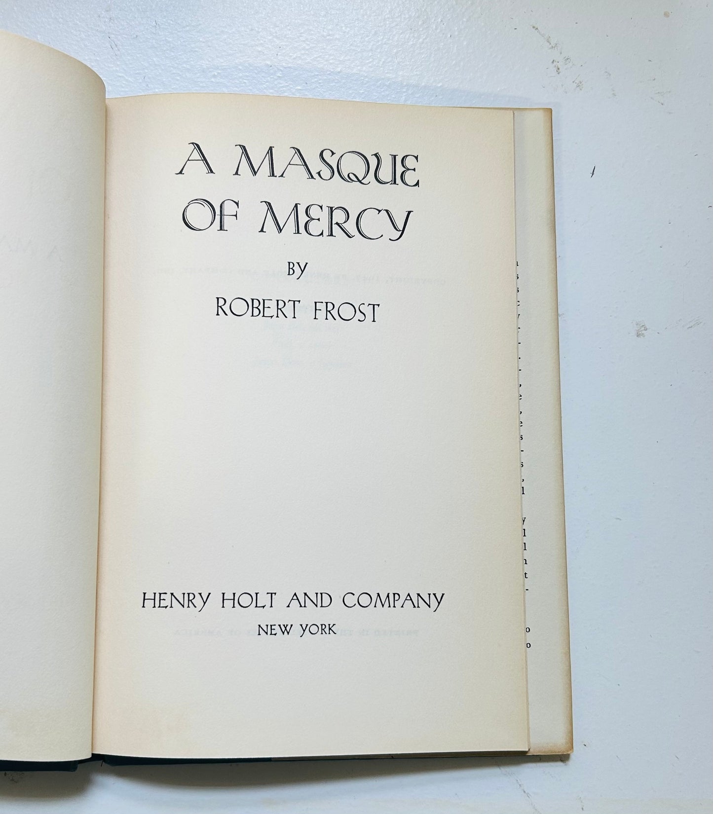 A Masque of Mercy