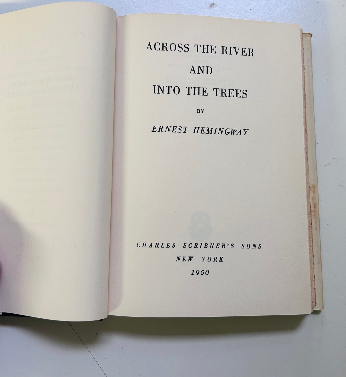 Across the River and into the Trees