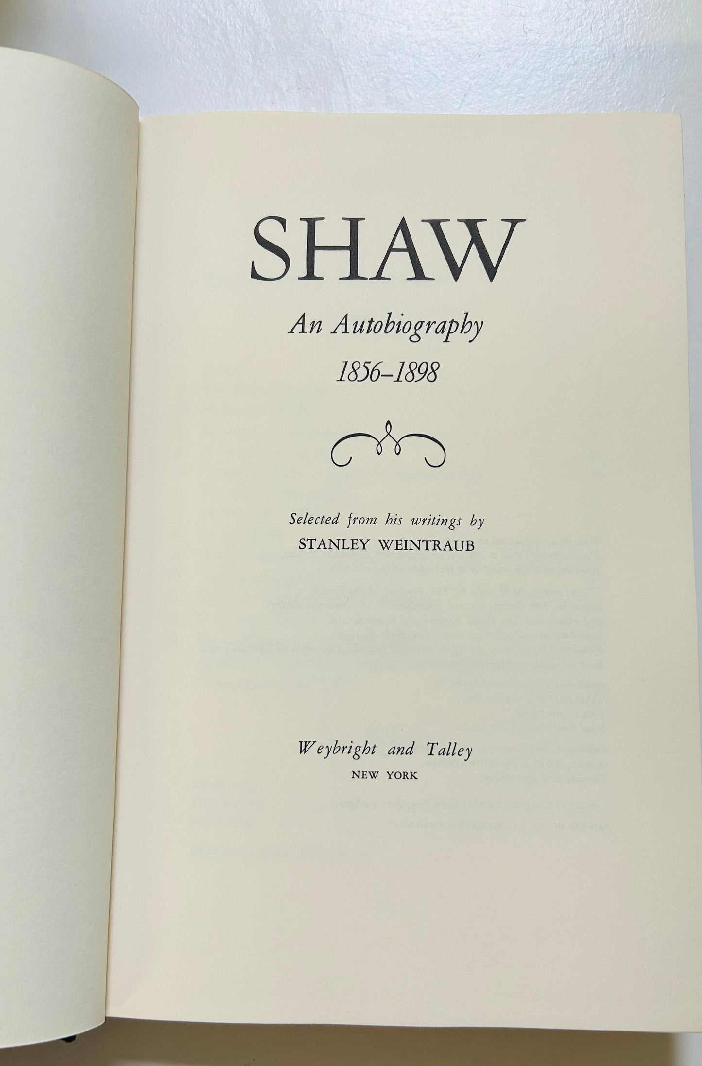 Shaw: An Autobiography 1856-1898