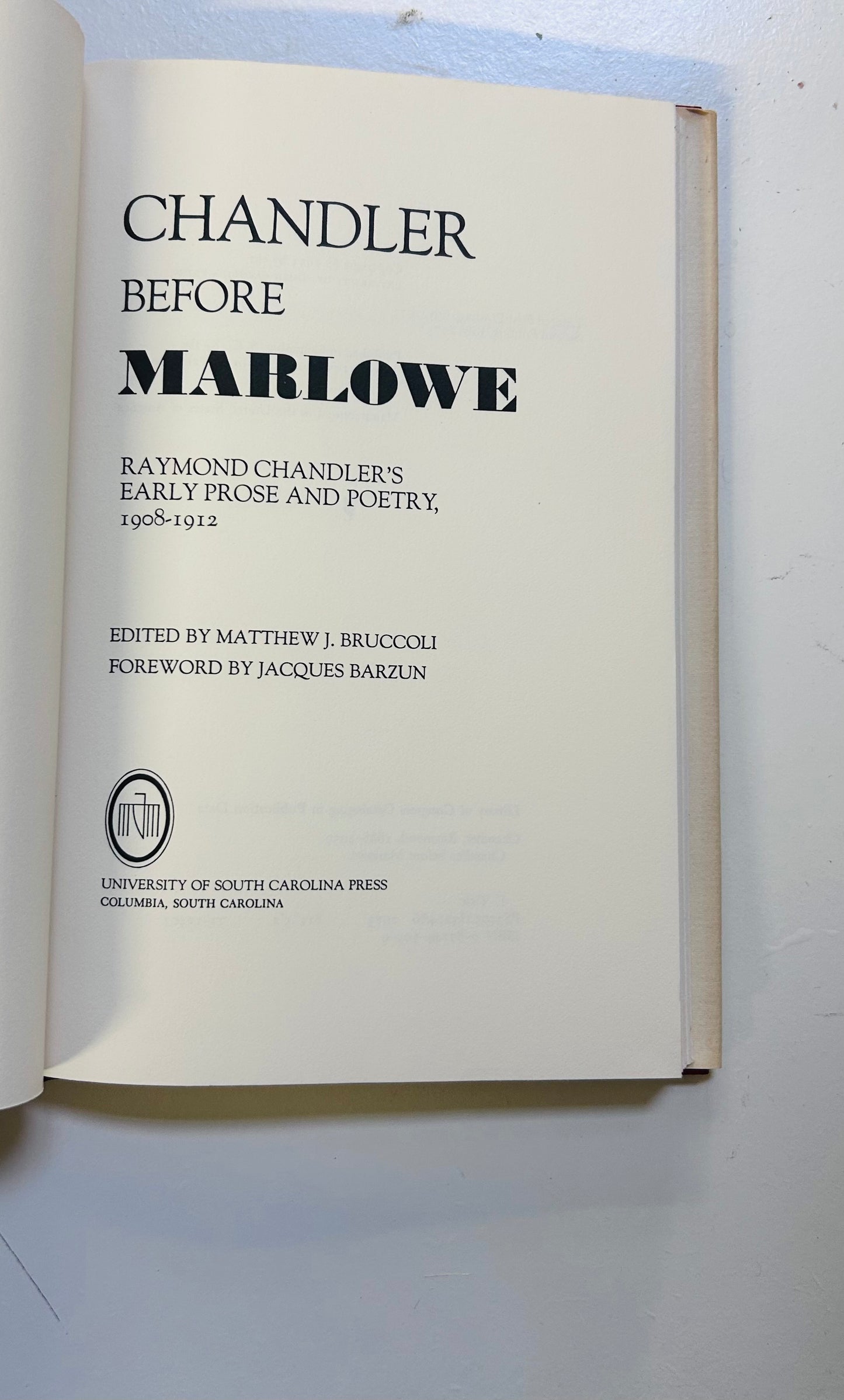 Chandler Before Marlowe