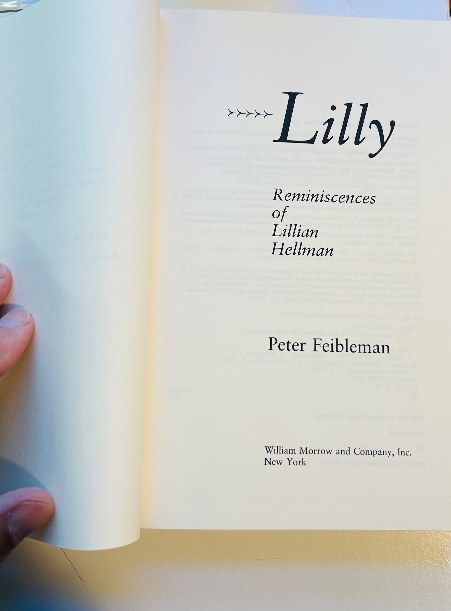 Lilly: Reminiscences of Lillian Hellman