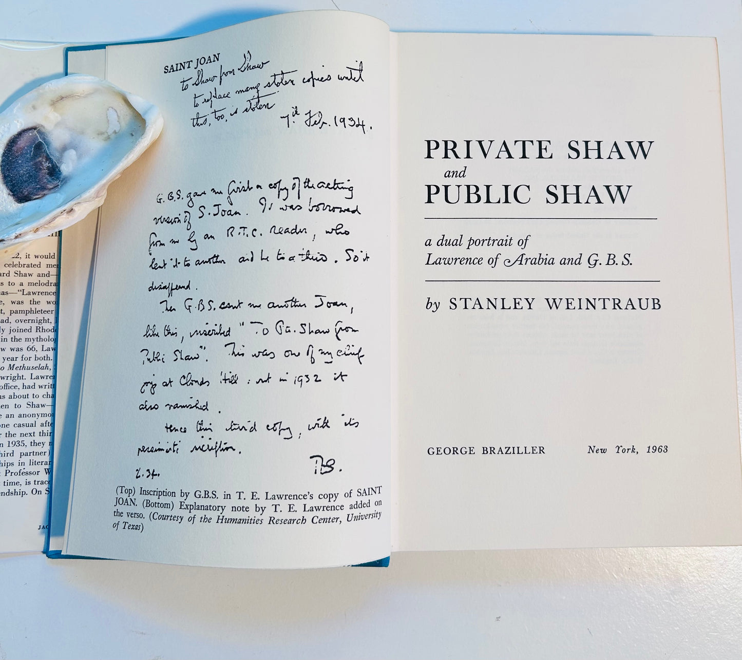 Private Shaw & Public Shaw: A dual portrait of Lawrence of Arabia and G.B.S