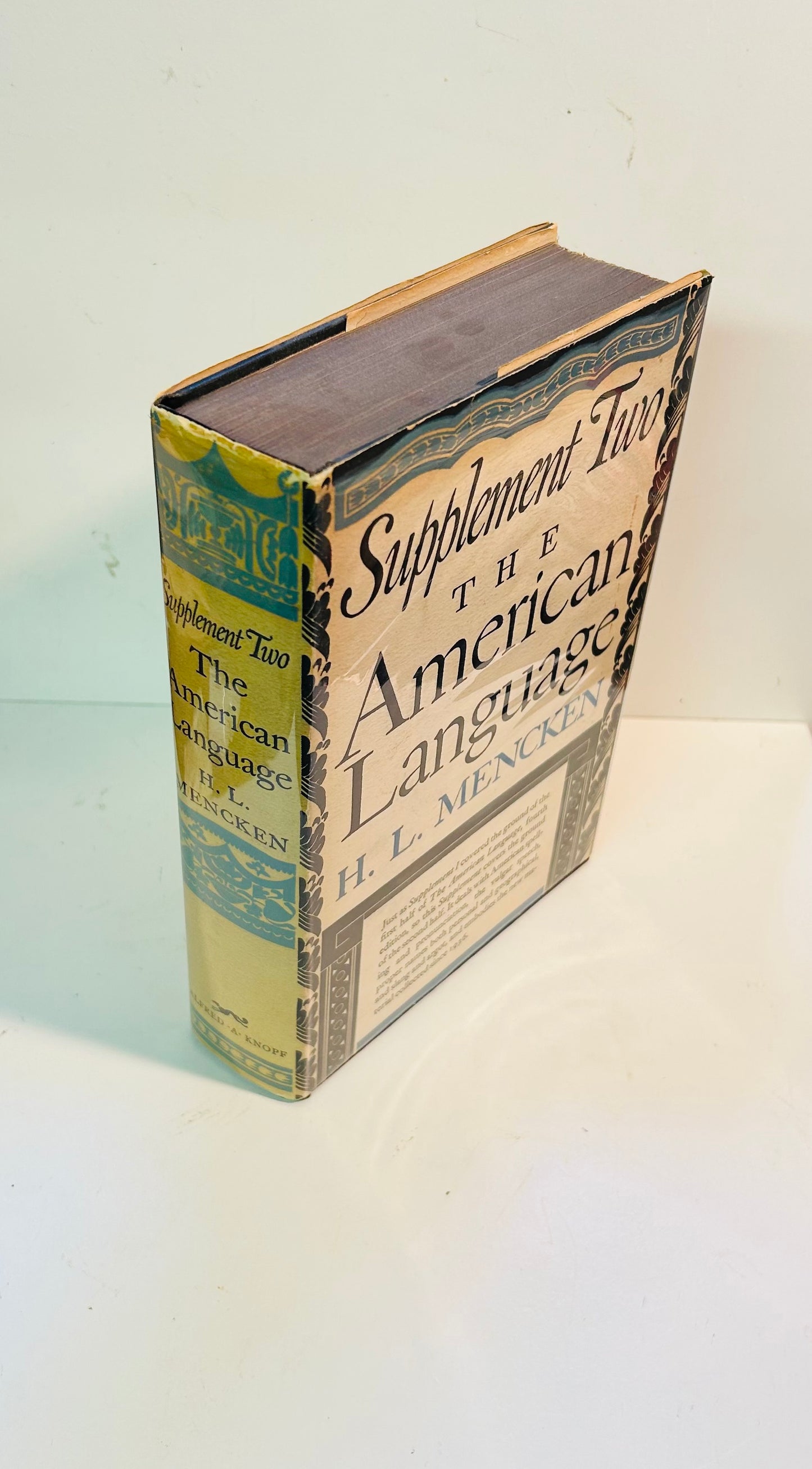 The American Language, Supplement Two (signed copy)