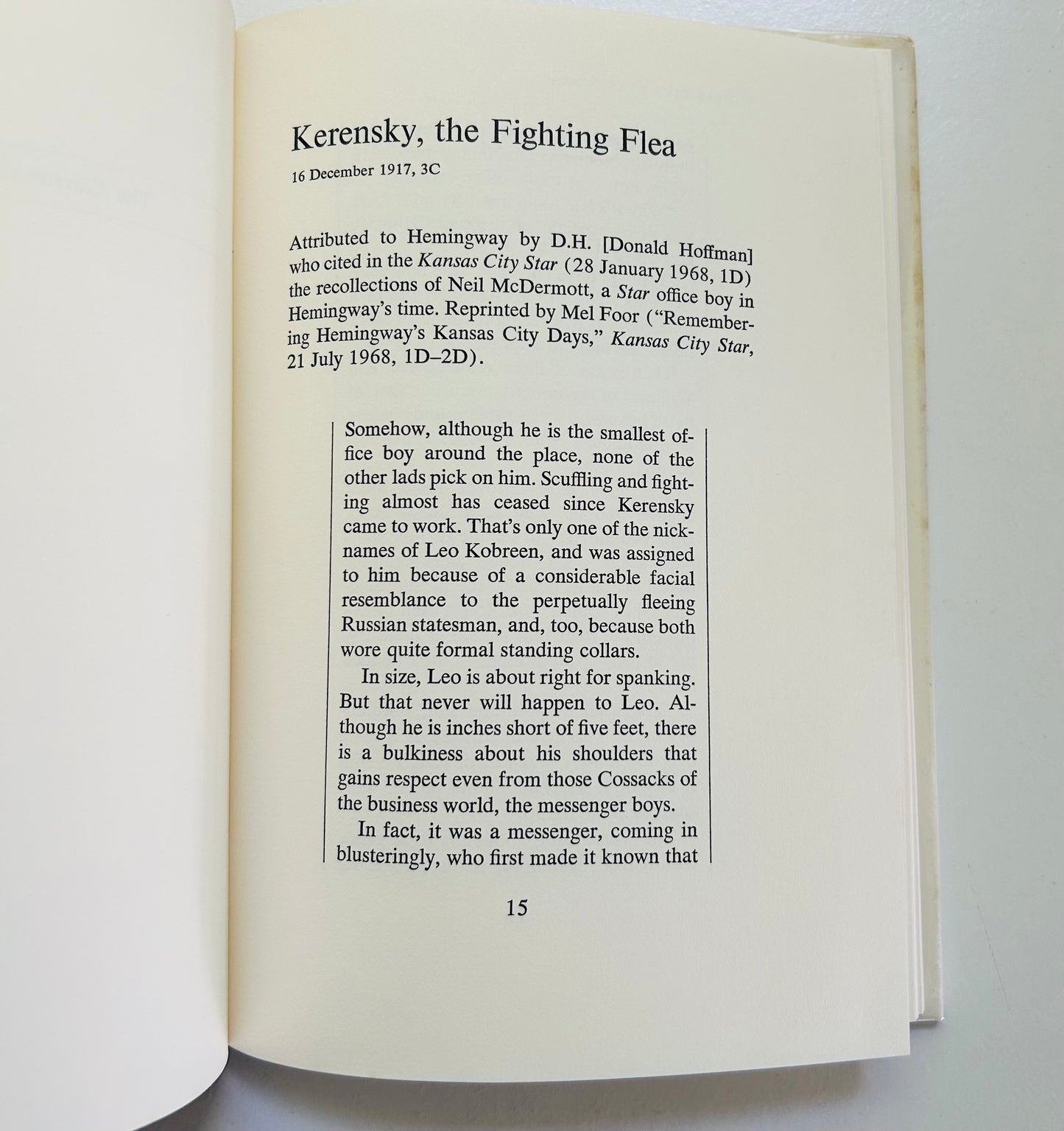 Ernest Hemingway, Cub Reporter: Kansas City Star Stories