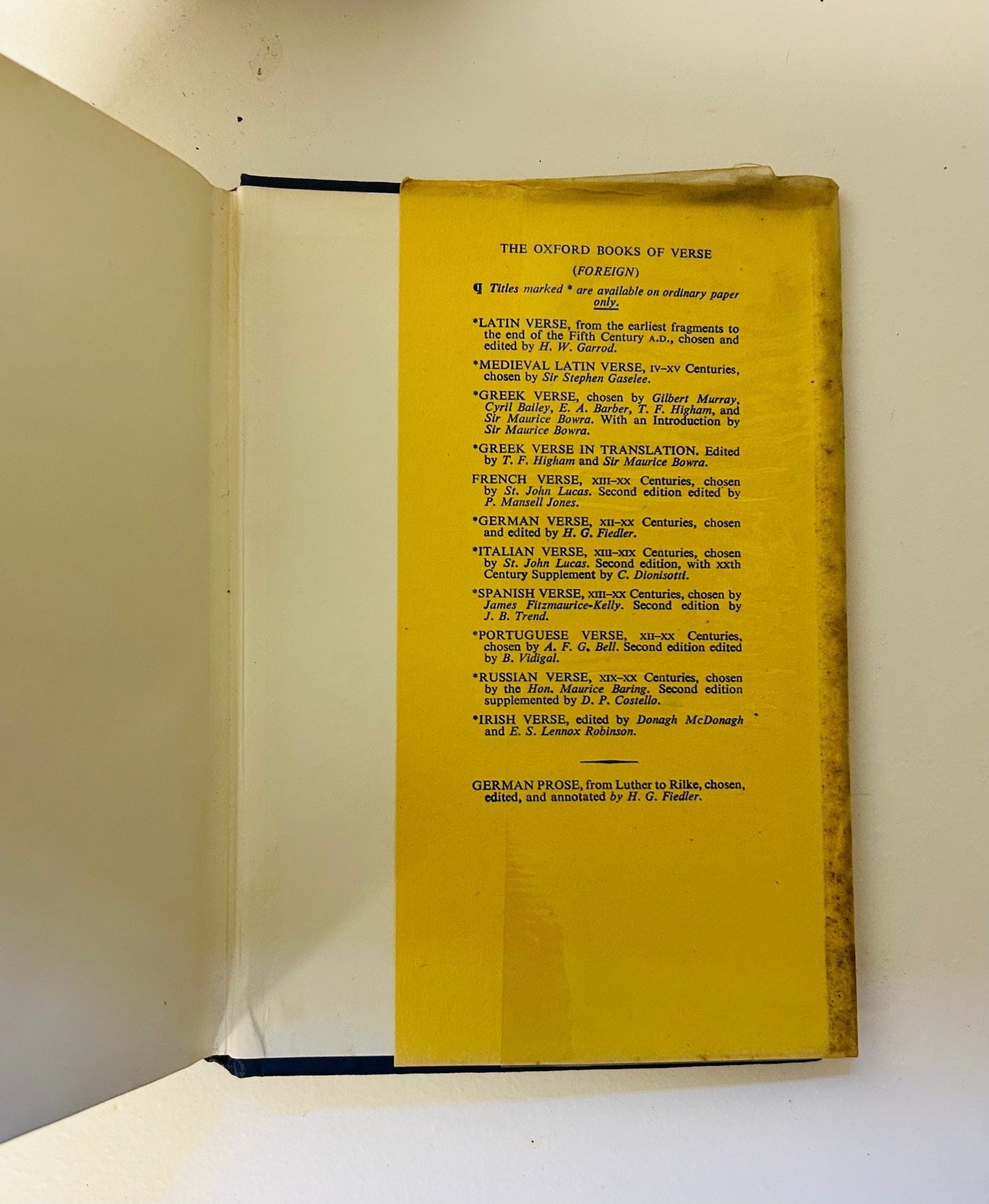 The Oxford Book of English Verse 1250-1918
