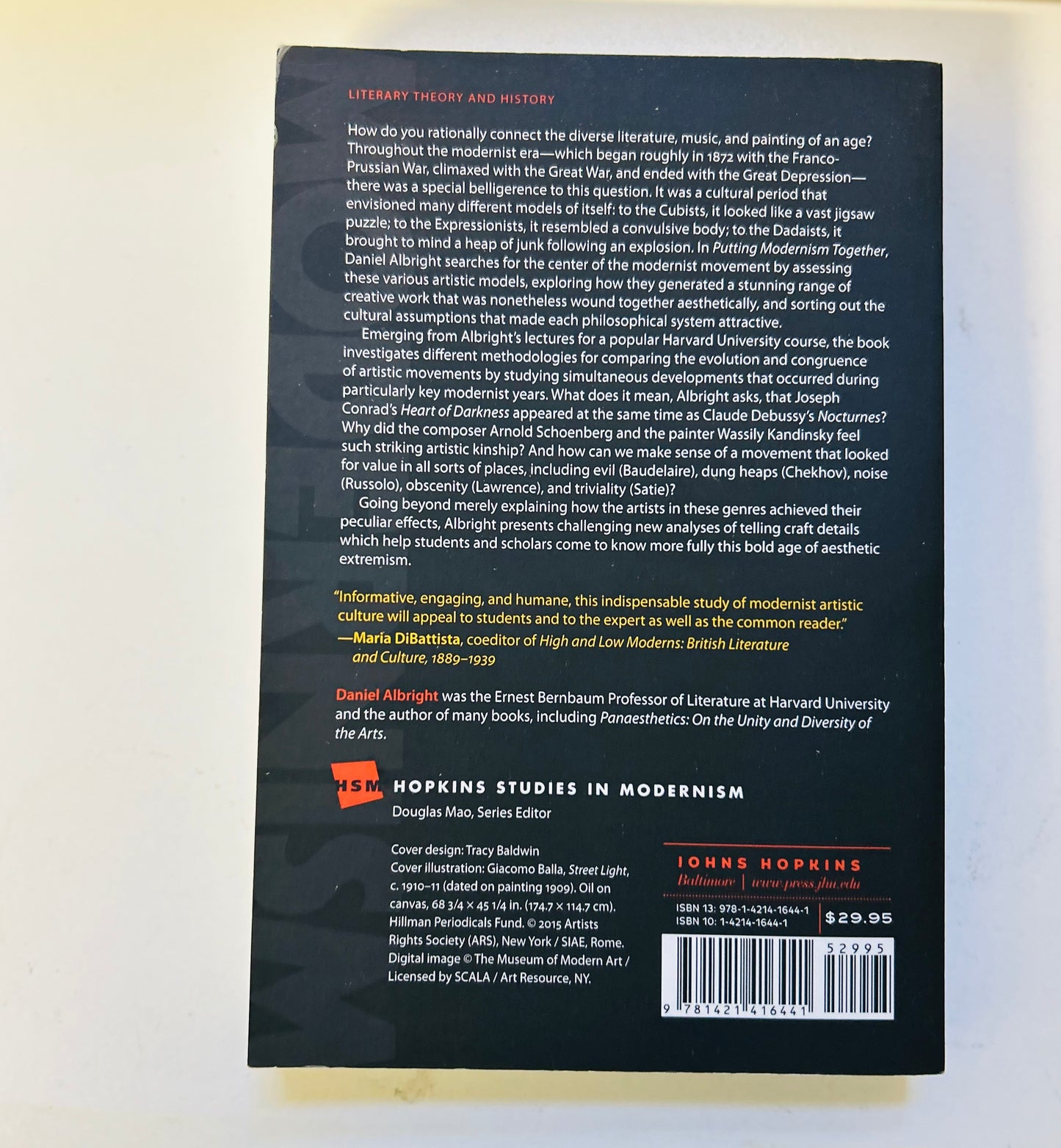 Putting Modernism Together: Literature, Music, and Painting, 1872-1927