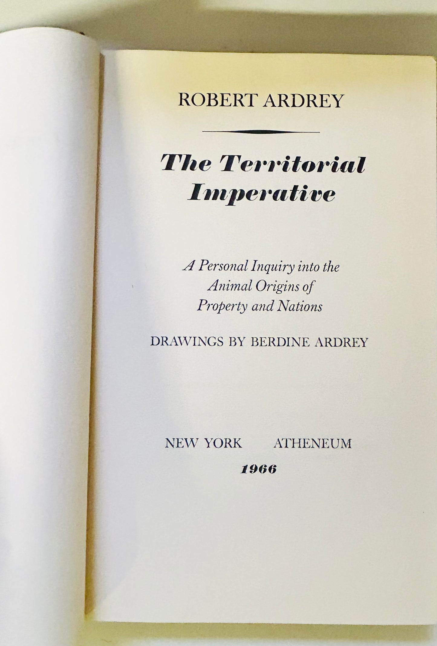 The Territorial Imperative