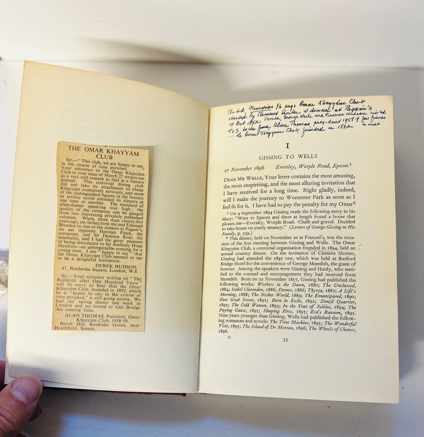 George Gissing and H.G. Wells