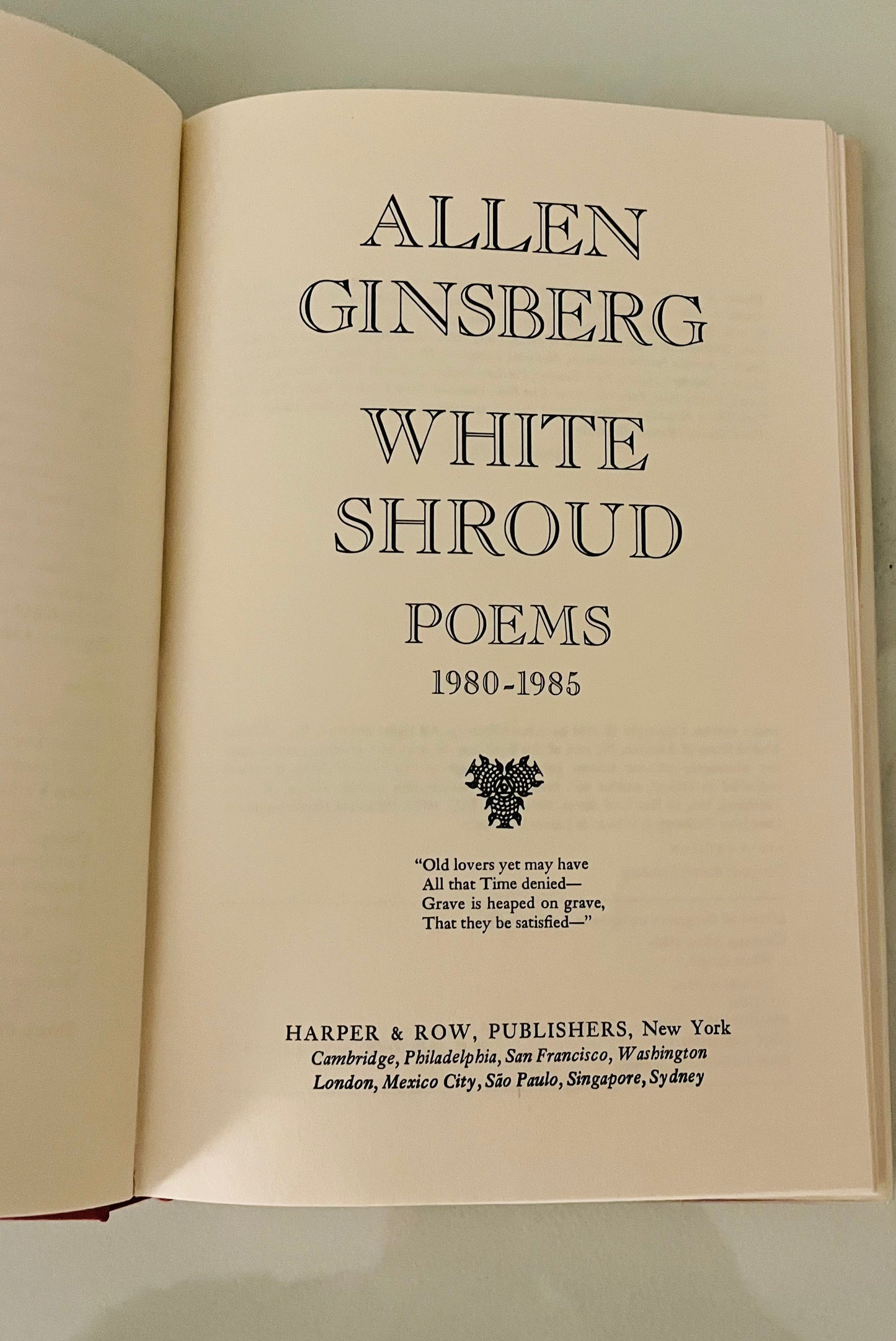White Shroud: Poems 1980-1985