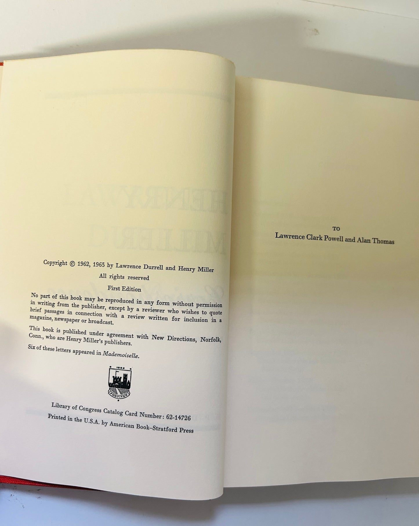 Lawrence Durrell & Henry Miller