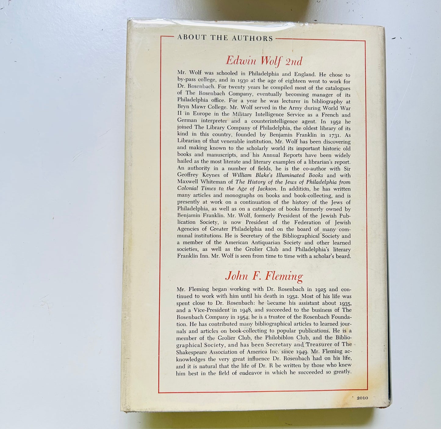 Rosenbach: A Biography
