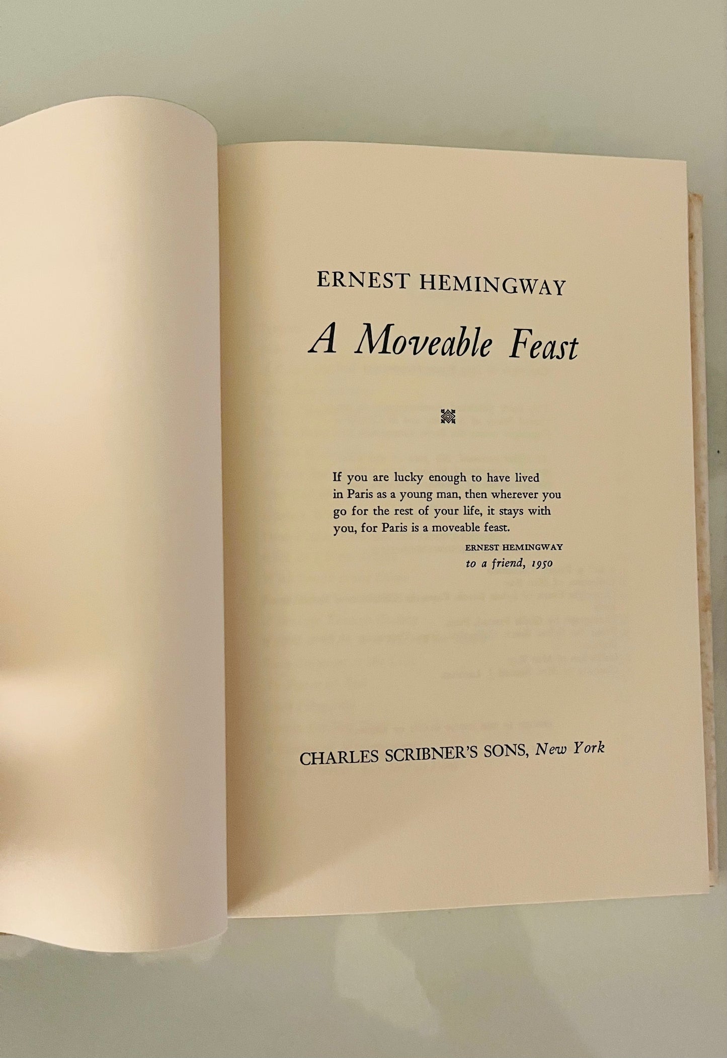 A Moveable Feast