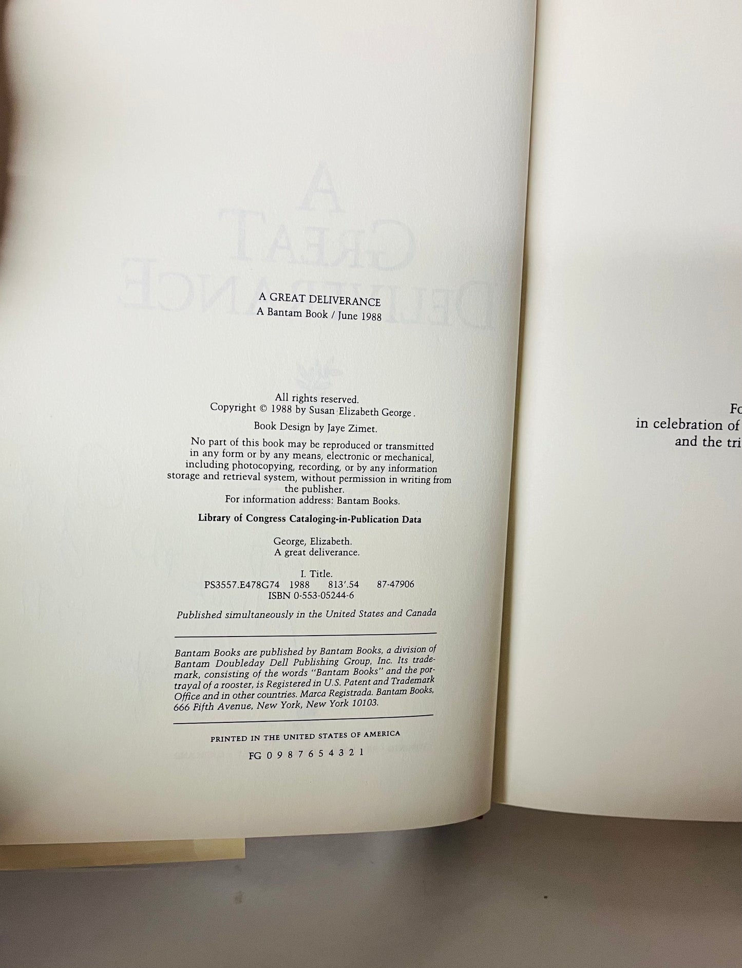 A Great Deliverance (signed copy)