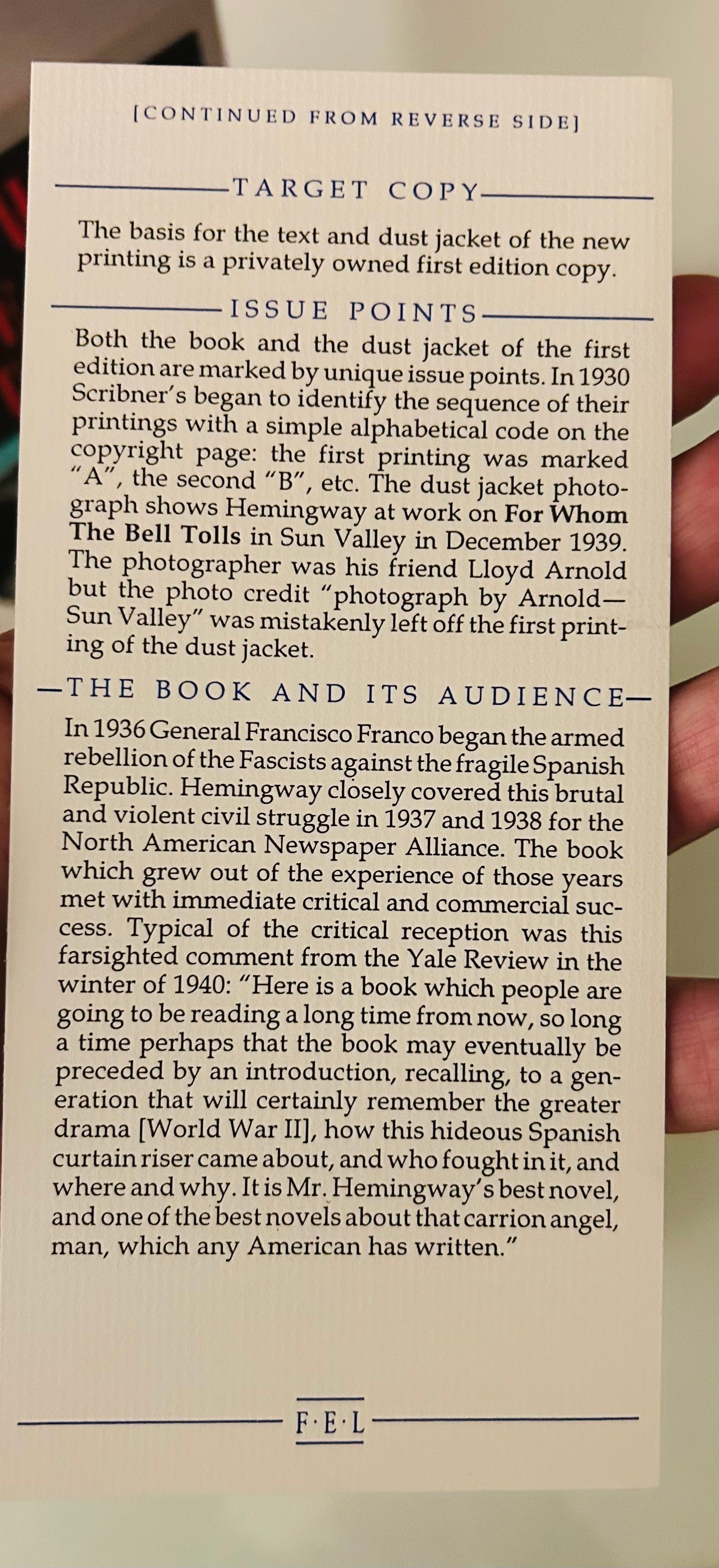 For Whom the Bell Tolls