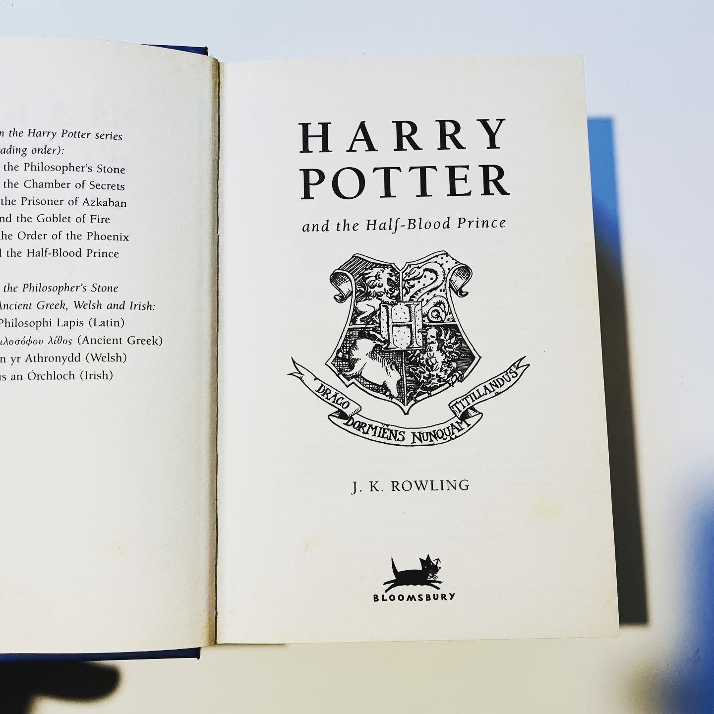 Harry Potter and the Half - Blood Prince - Burning Tree Books
