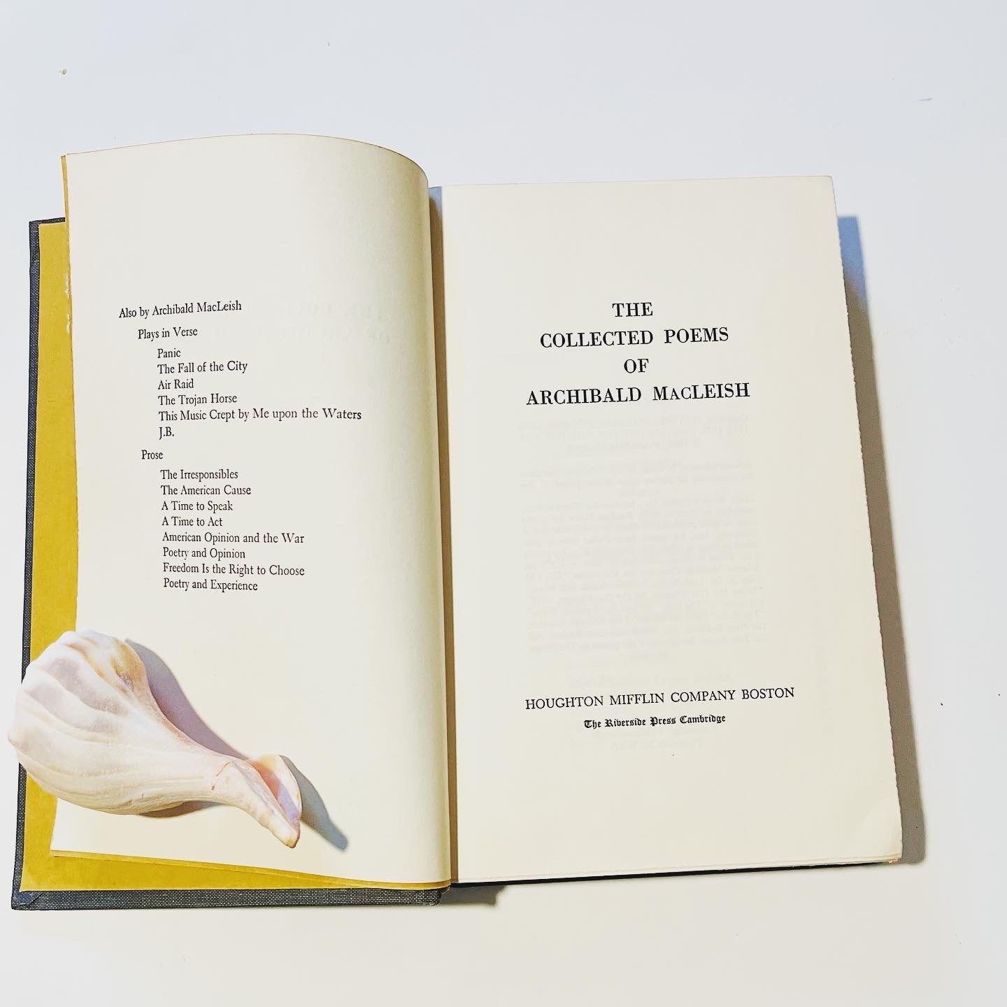 The Collected Poems of Archibald MacLeish - Burning Tree Books