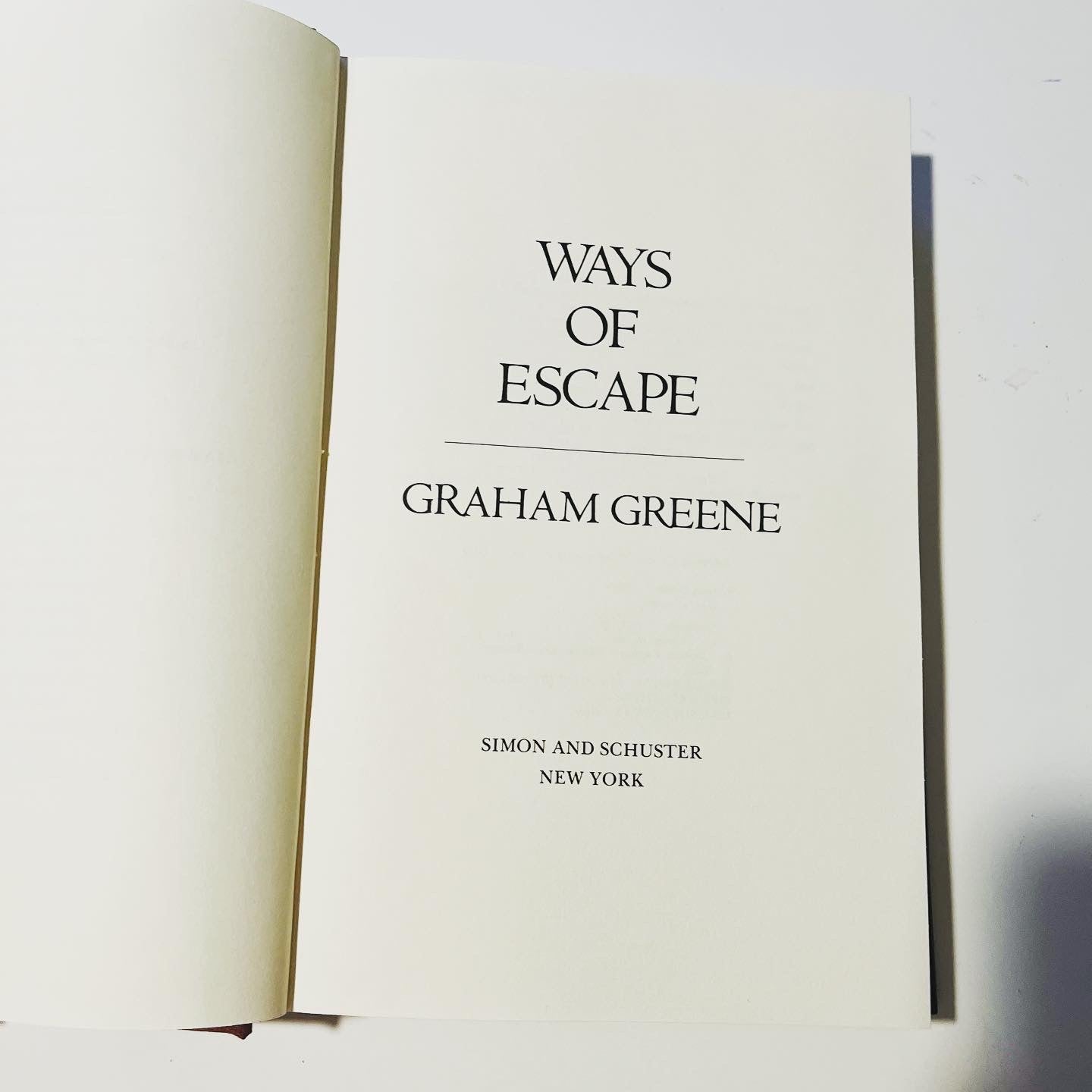 Ways of Escape - Burning Tree Books