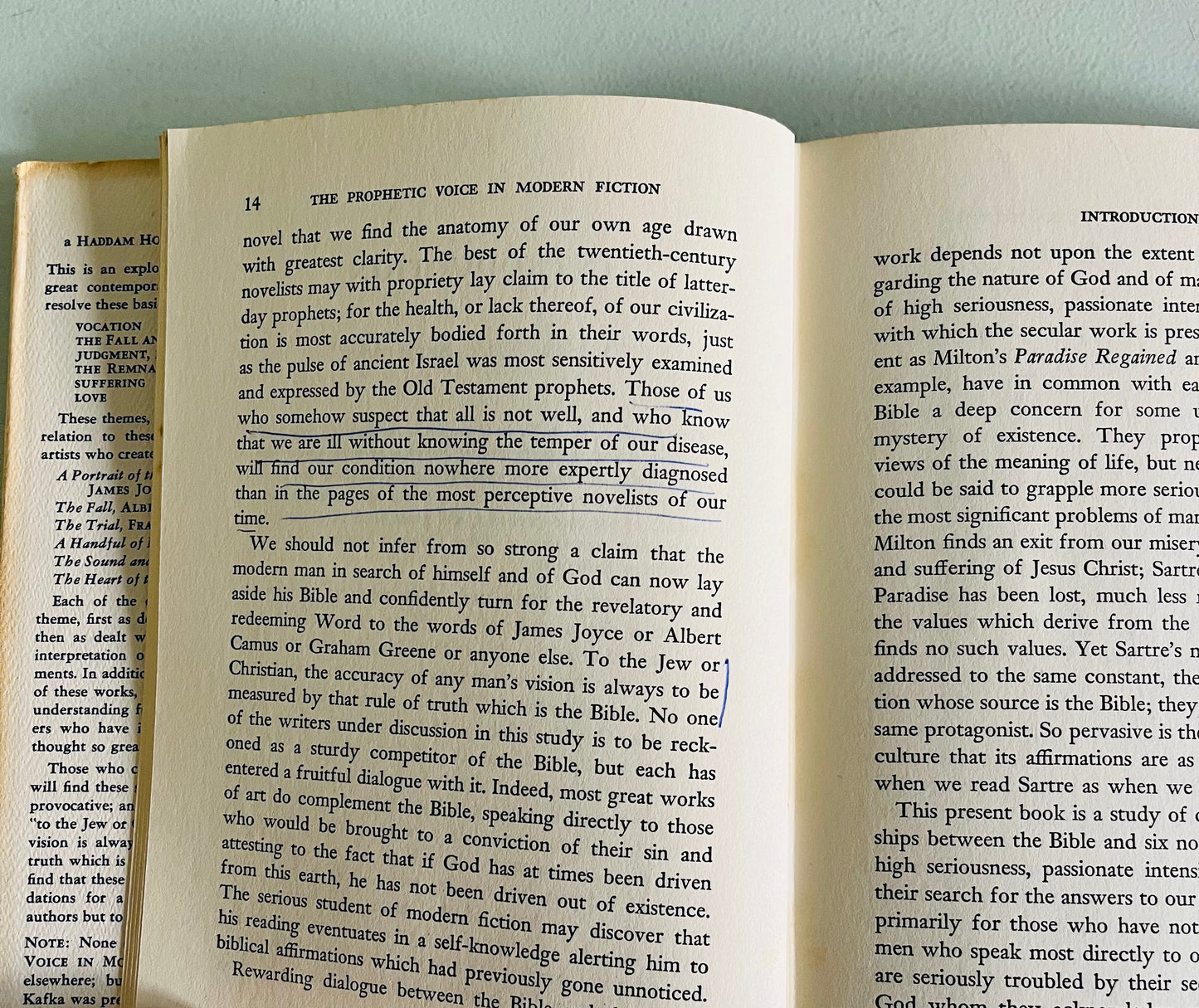 The Prophetic Voice in Modern Fiction