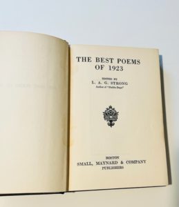 The Best Poems of 1923 - Burning Tree Books