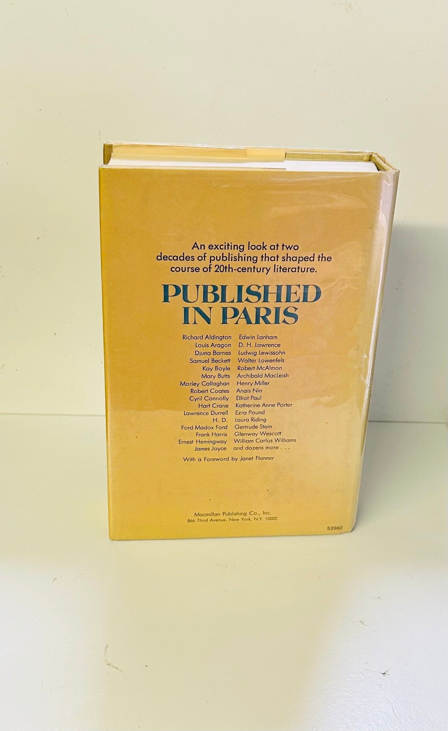 Published in Paris: American and British Writers, Printers, and Publishers in Paris, 1920-1939