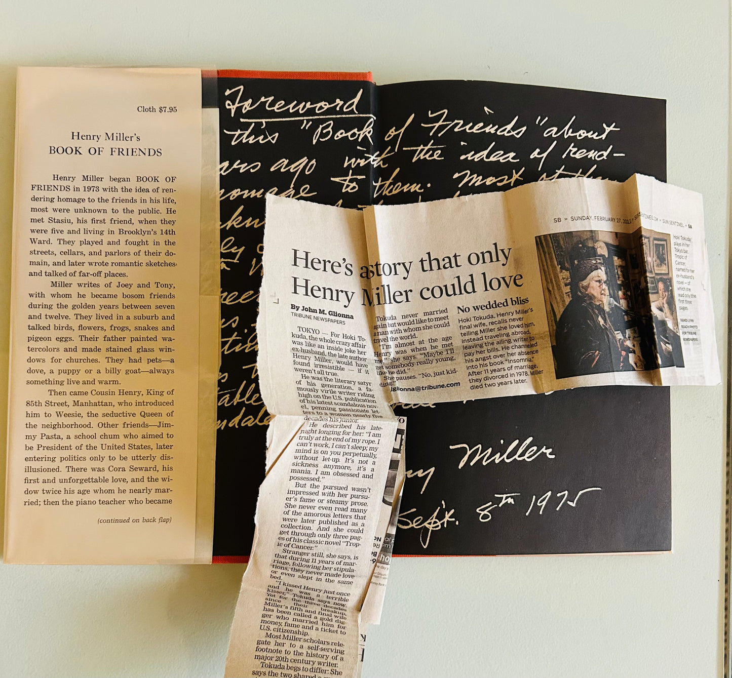 Henry Miller’s Book of Friends (signed copy)