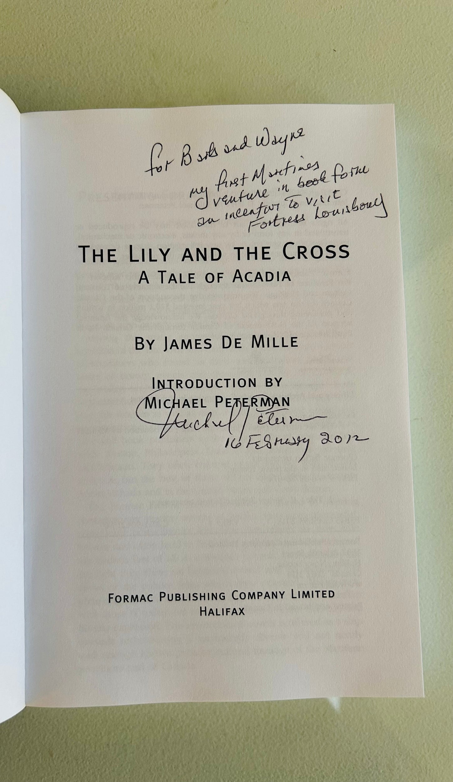 The Lily and the Cross: A Tale of Acadia (signed copy)