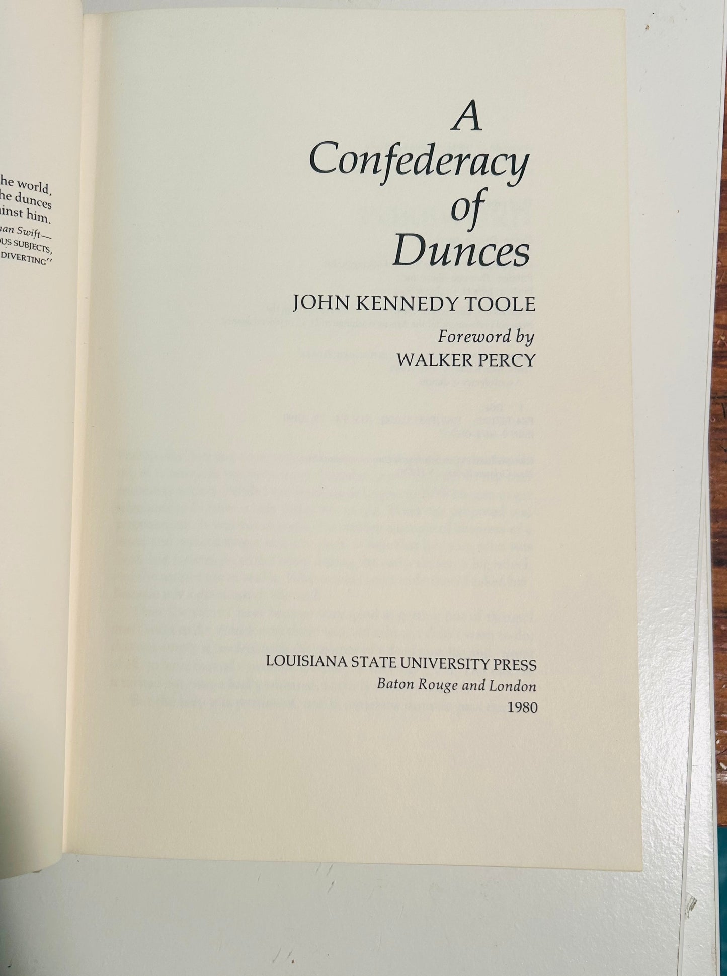 A Confederacy of Dunces