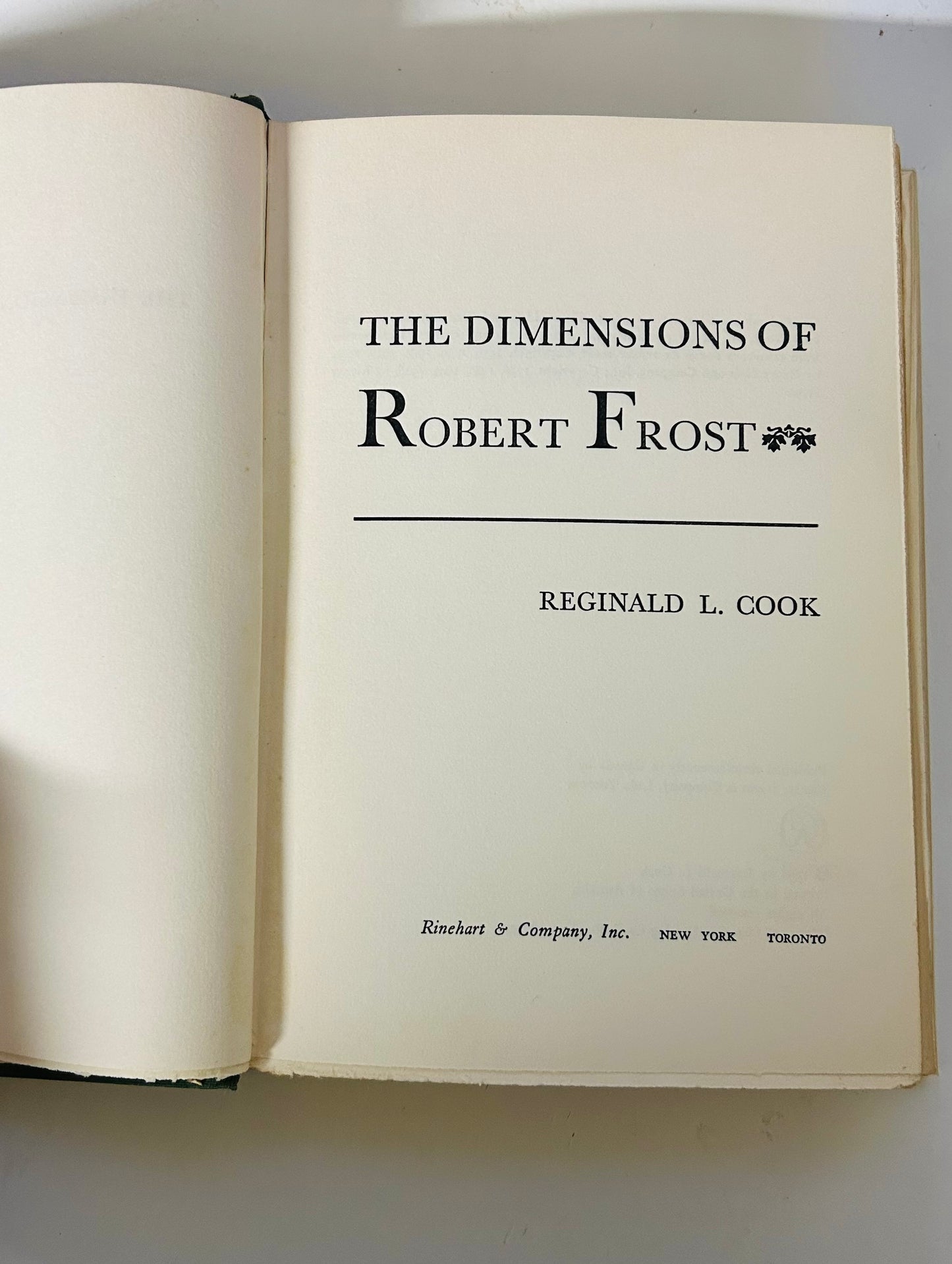 The Dimensions of Robert Frost (signed copy)