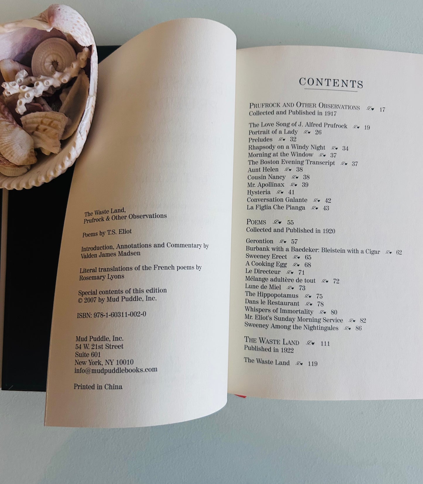 The Waste Land, Prufrock and Other Observations