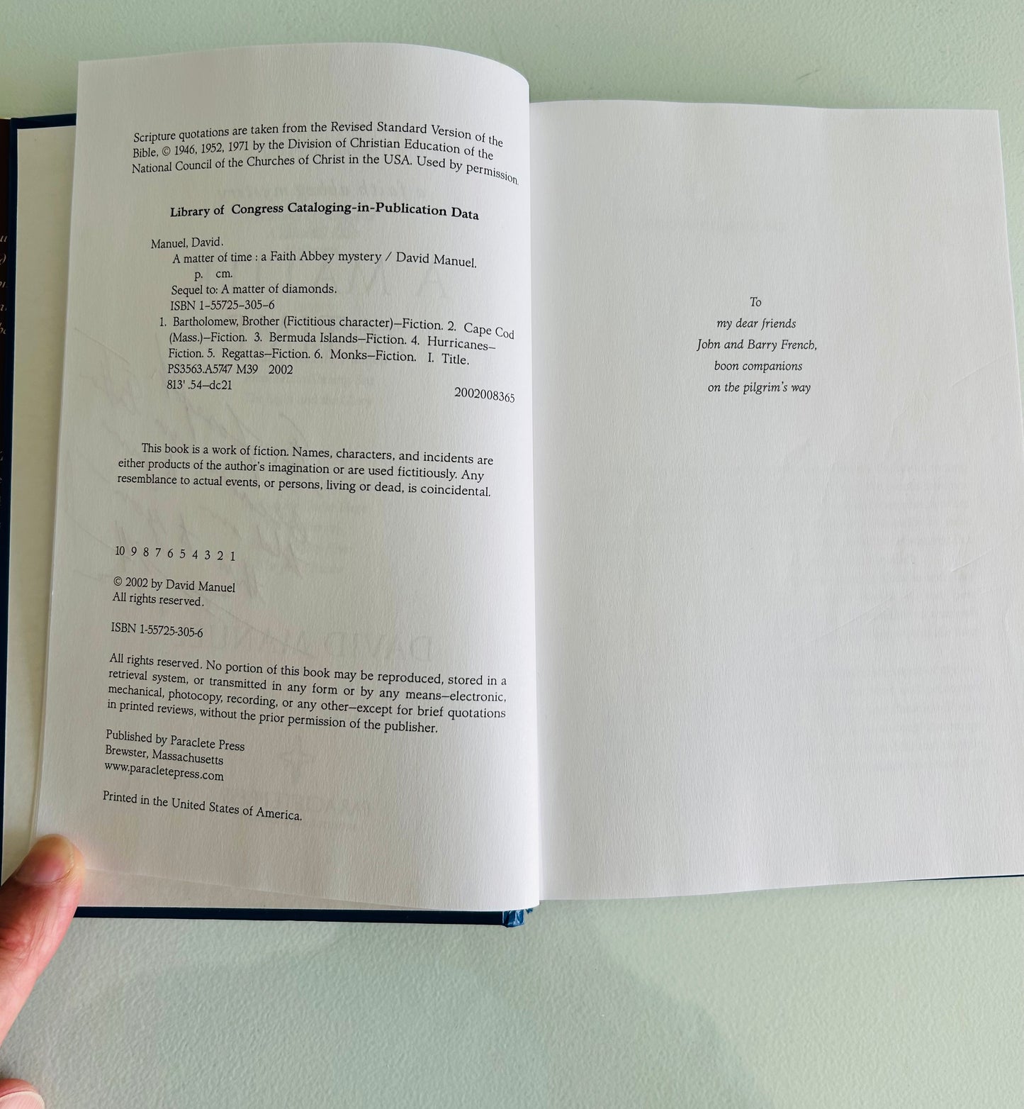 A Matter of Time (signed copy)