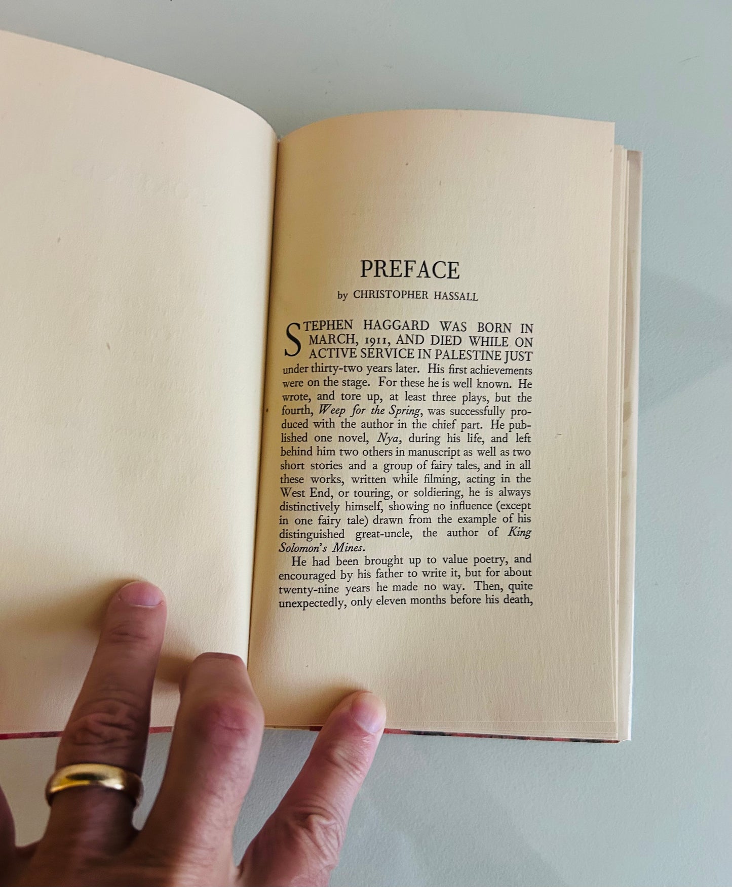 The Unpublished Poems of Stephen Haggard