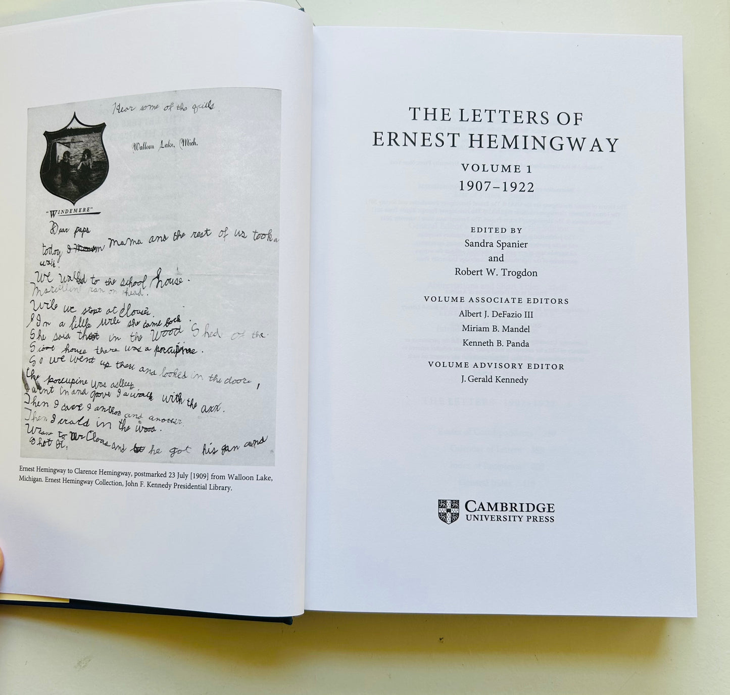 The Letters of Ernest Hemingway: Volume 1 1907-1922