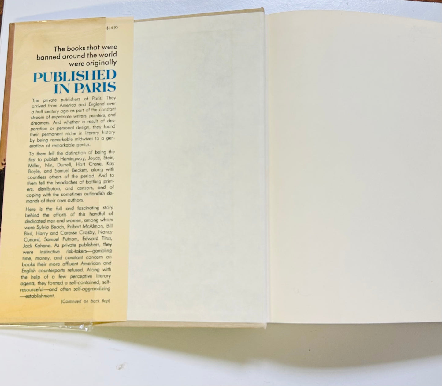 Published in Paris: American and British Writers, Printers, and Publishers in Paris, 1920-1939