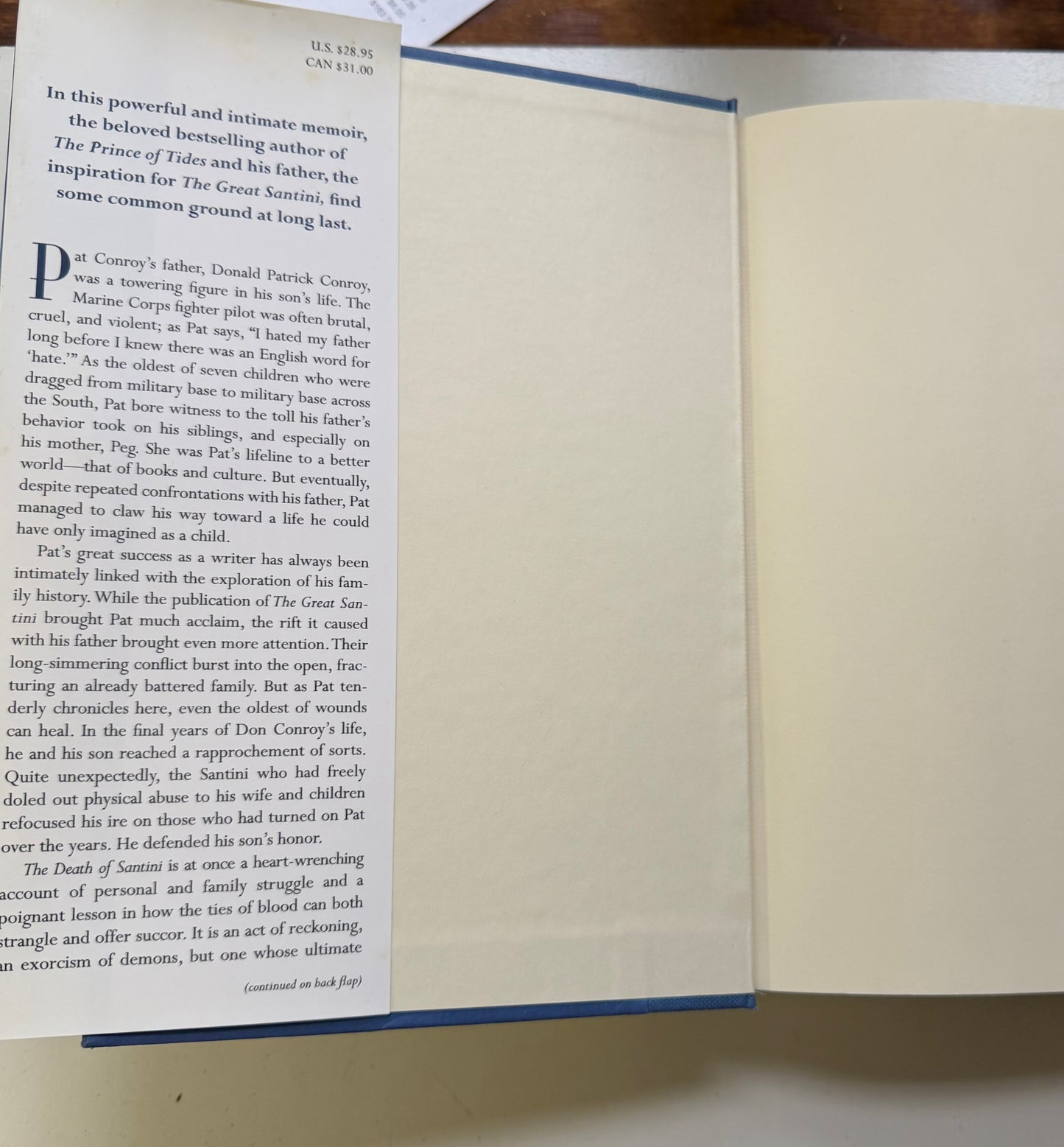 The Death of Santini (signed copy)