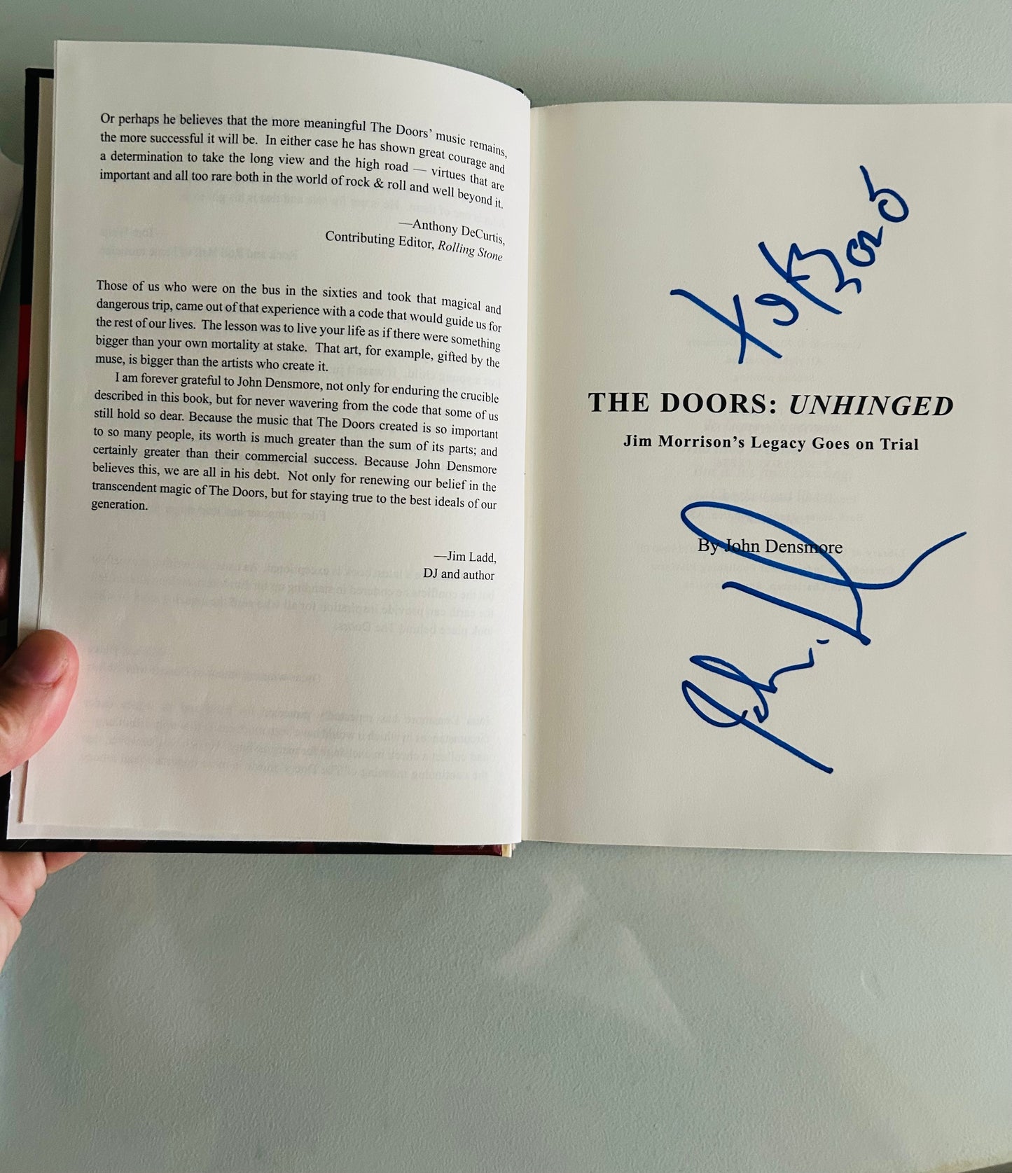 The Doors: Unhinged. Jim Morrison’s Legacy Goes on Trial (signed copy)