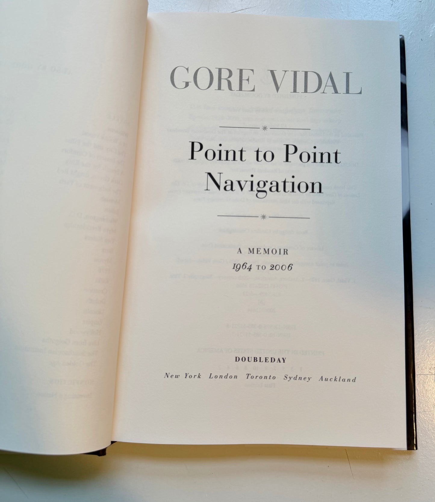 Point to Point Navigation: A Memoir 1964 to 2006