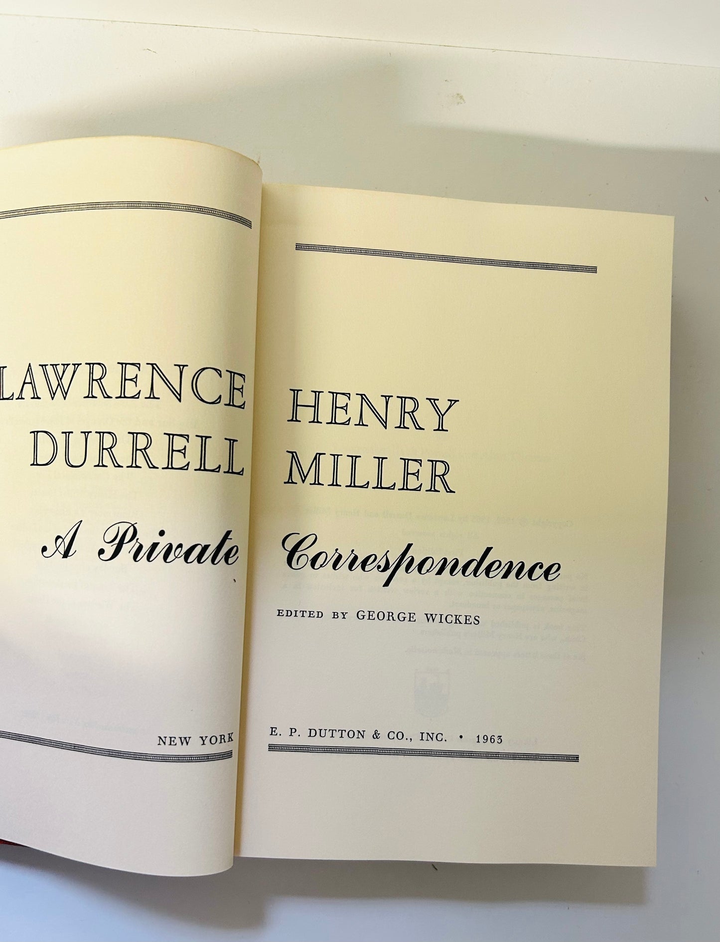 Lawrence Durrell & Henry Miller