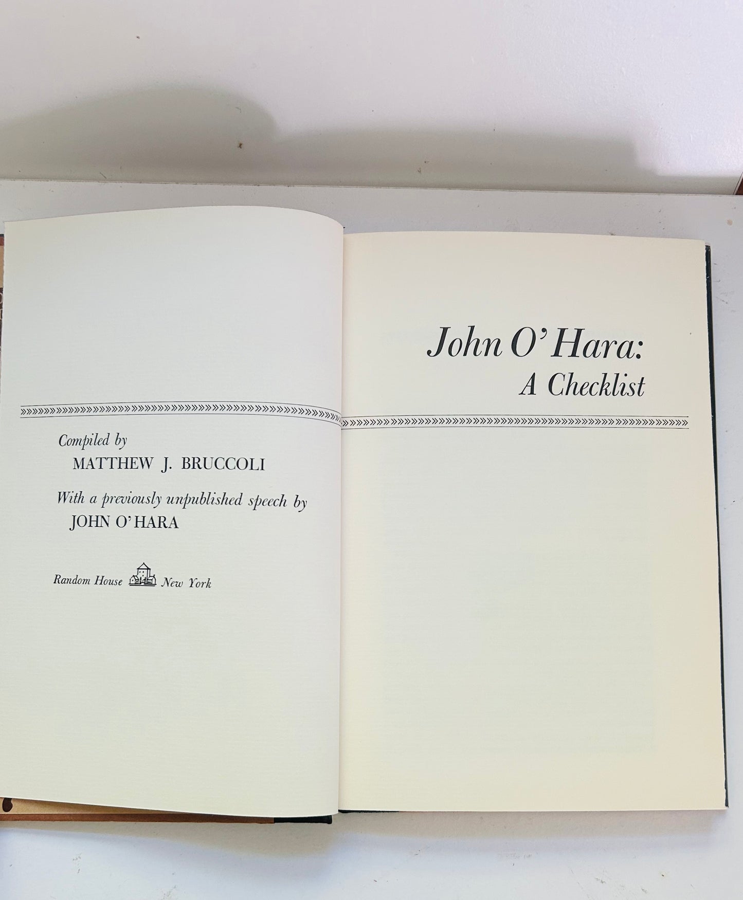 John O'Hara: A Checklist