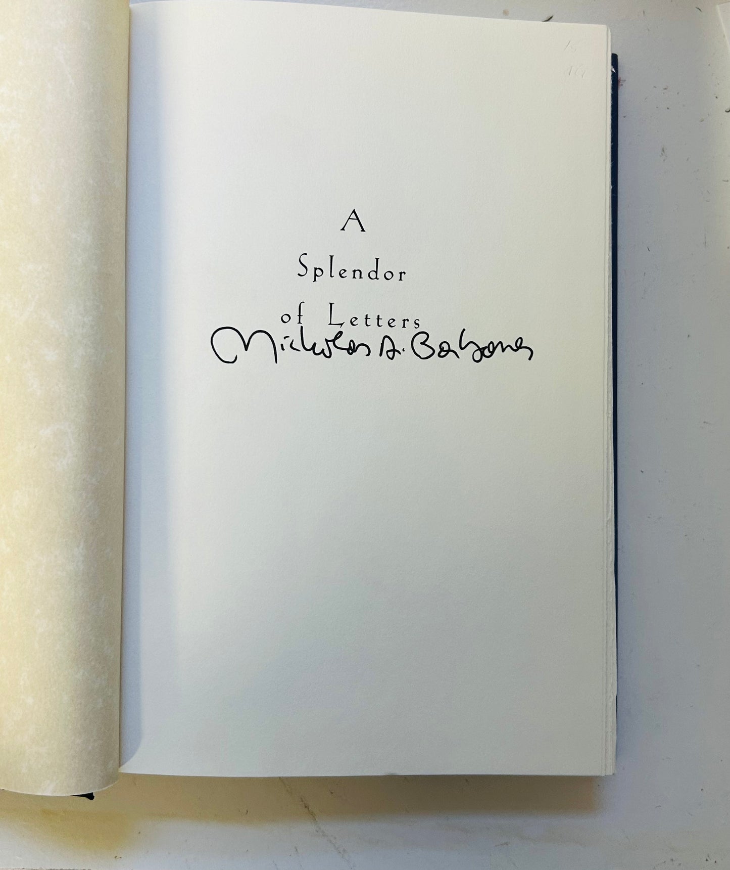 A Splendor of Letters (signed copy)