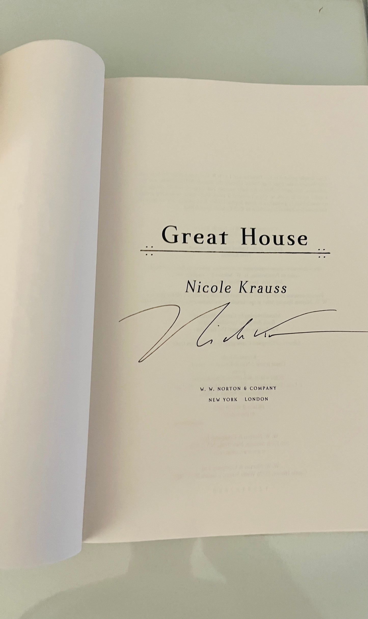 Great House (signed copy)