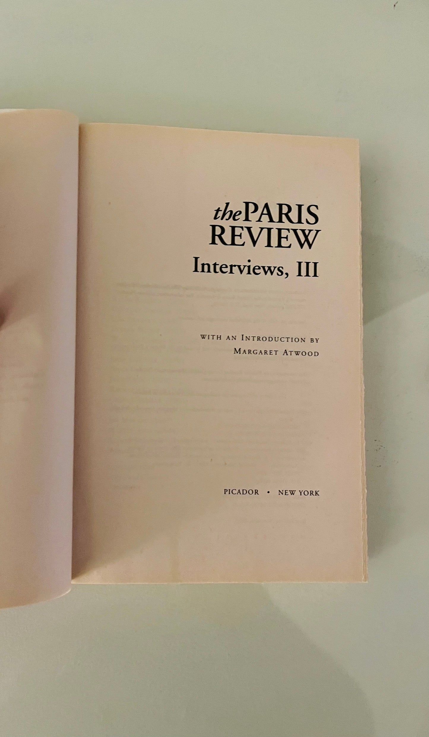 The Paris Review Interviews (Vol. 3)